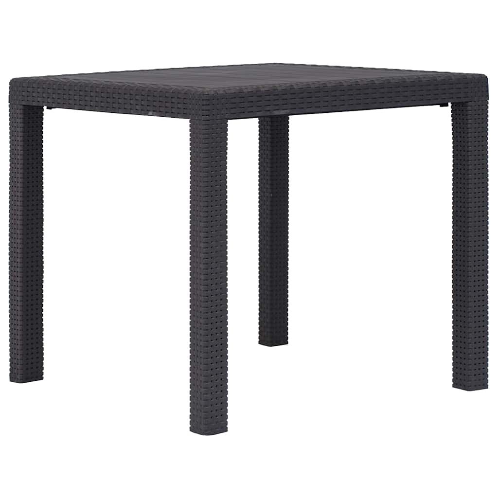 Walplus Plastic Garden Table - Brown - 79 x 79 x 72 cm