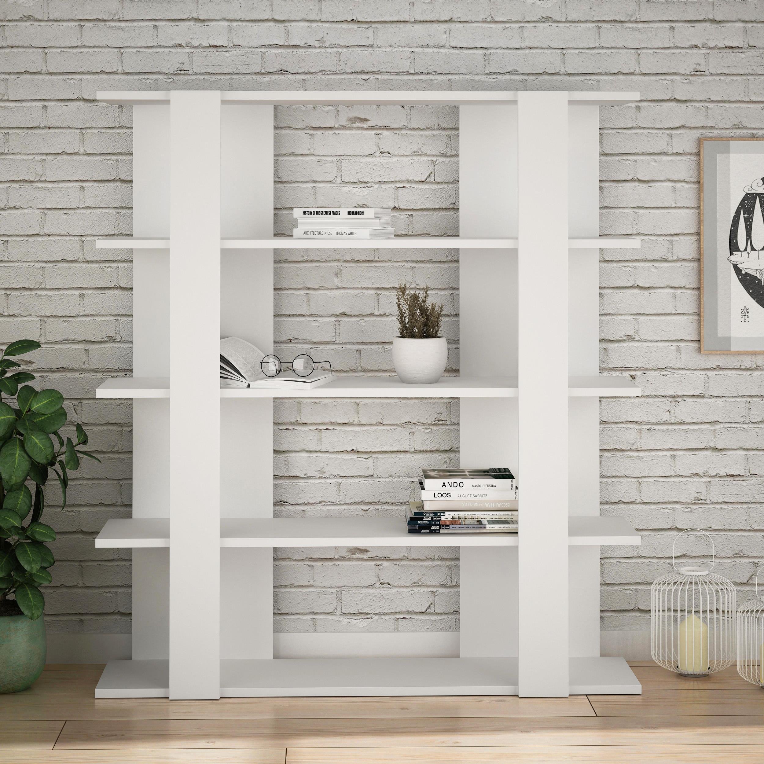 Decortie Tita Particleboard Bookcase - White
