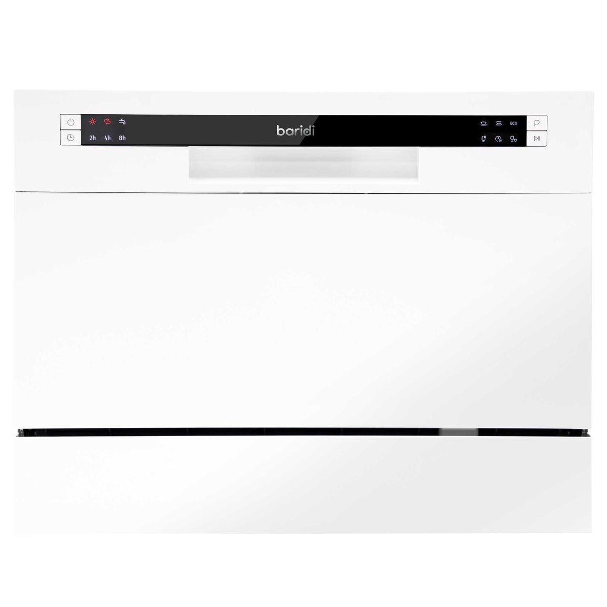 Baridi Table Top Dishwasher with 6 Place Settings & 6 Programmes - White
