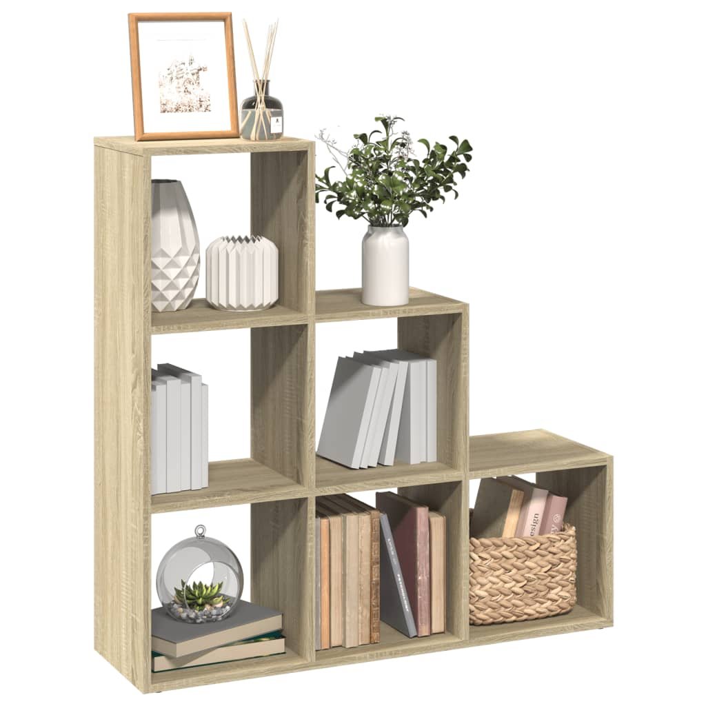 Walplus 3 Tier Engineered Wood Book Cabinet - Light Oak - 99 x 29 x 99 cm