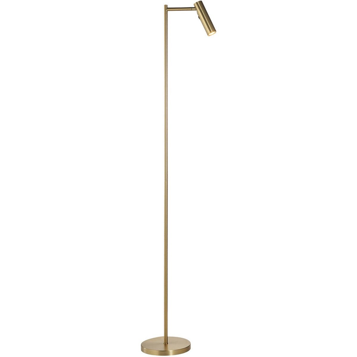 Loops Direct Steel Floor Lamp LED With Warm Brass Finish - Warm Brass