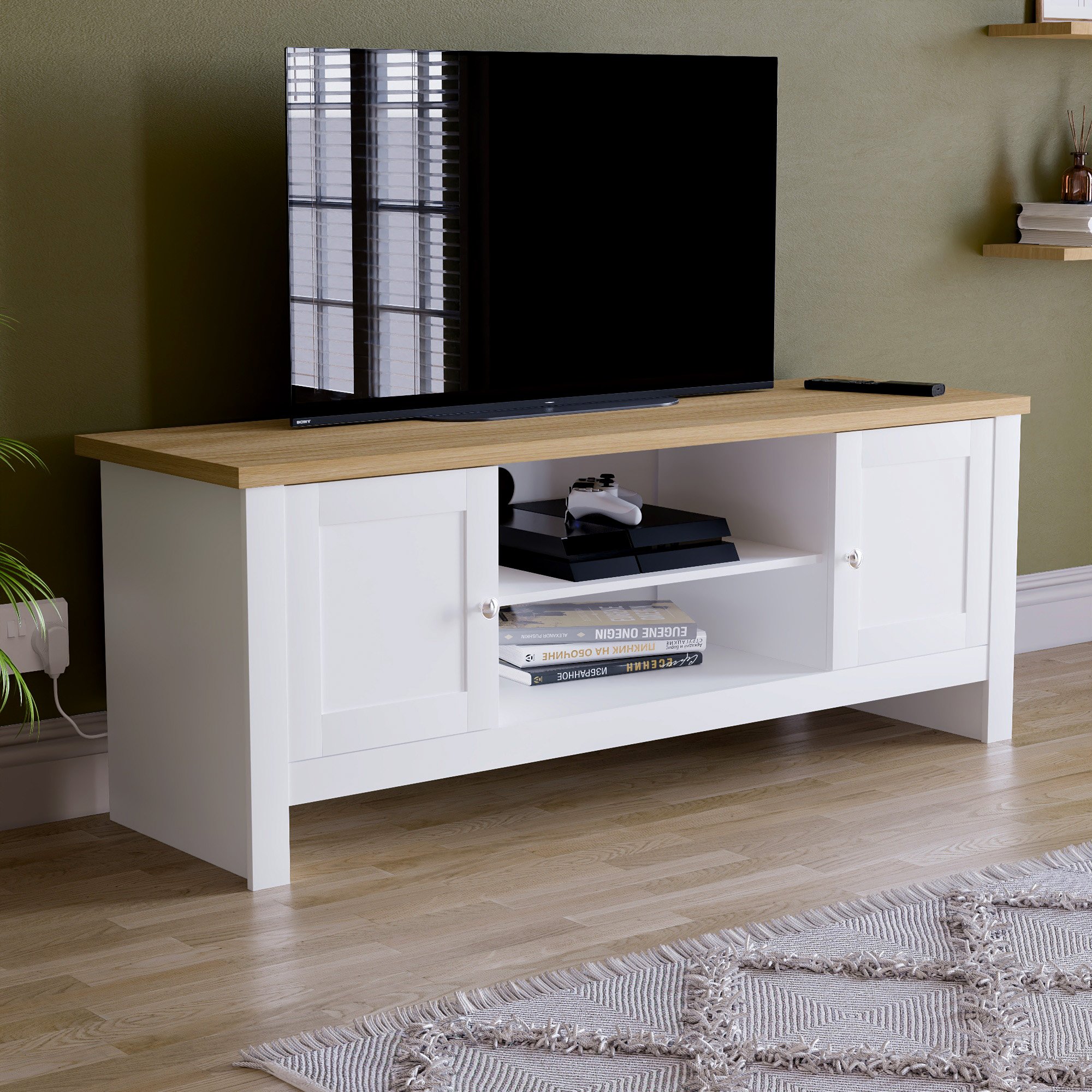 Vida Designs Arlington 2 Door TV Unit - White