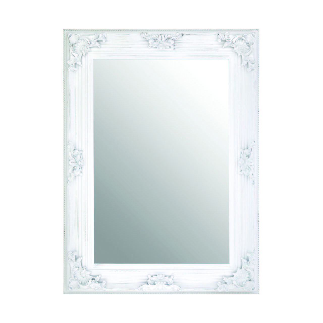 Orsina Brussels Baroque Antique Wall Mirror – White