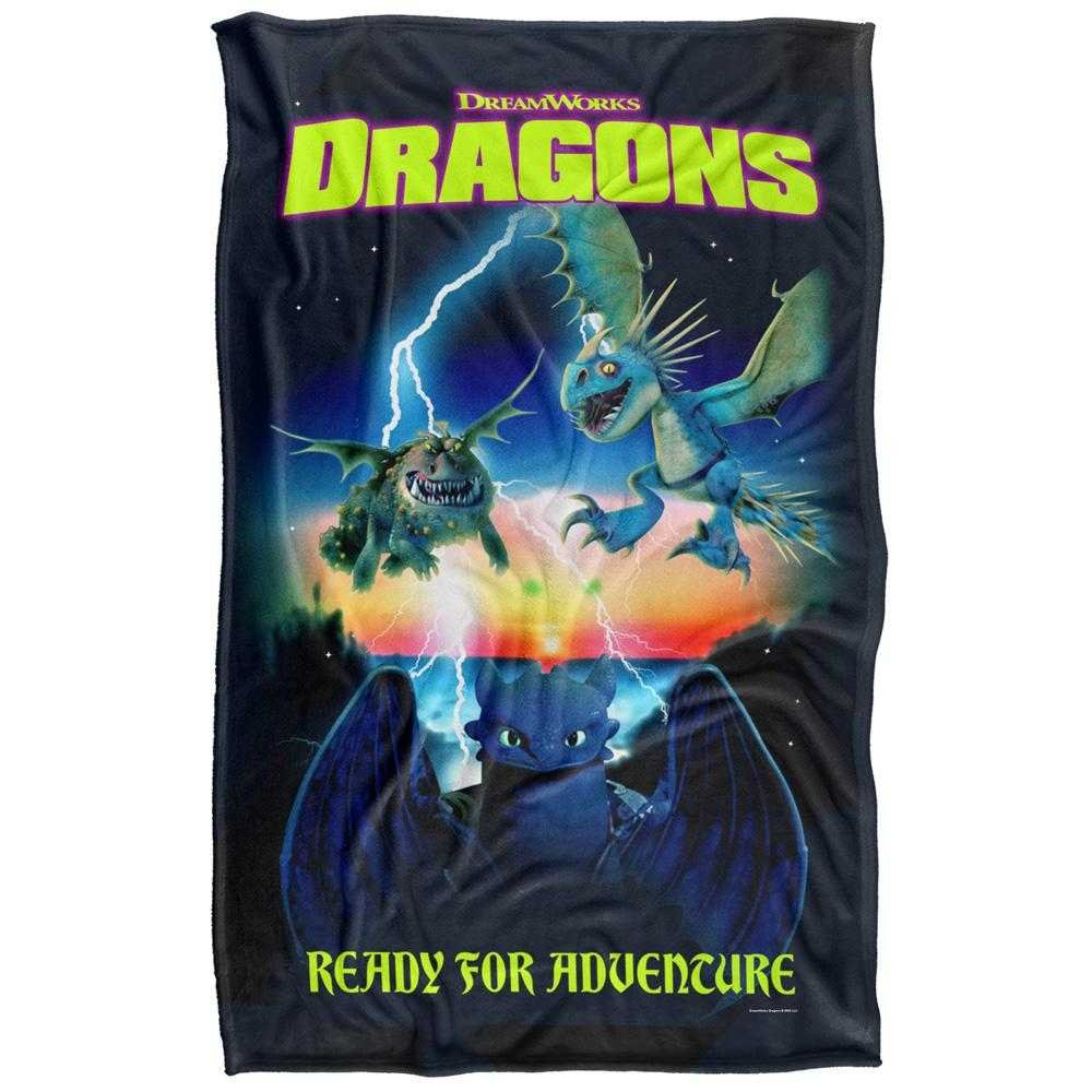 How To Train Your Dragon And Dragons Adventure Poster Blanket - 147cm x 147cm