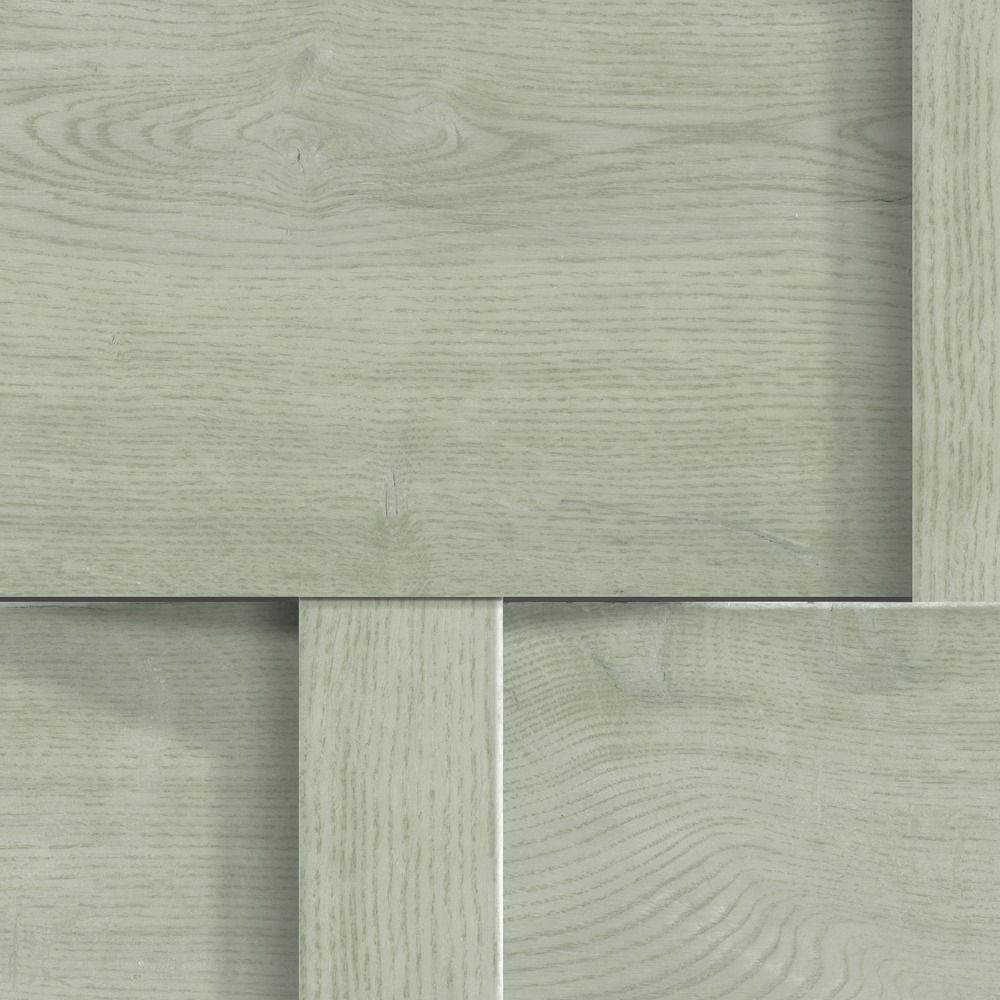 World Of Wallpaper Harrow Wood Panel Wallpaper - Sage Green