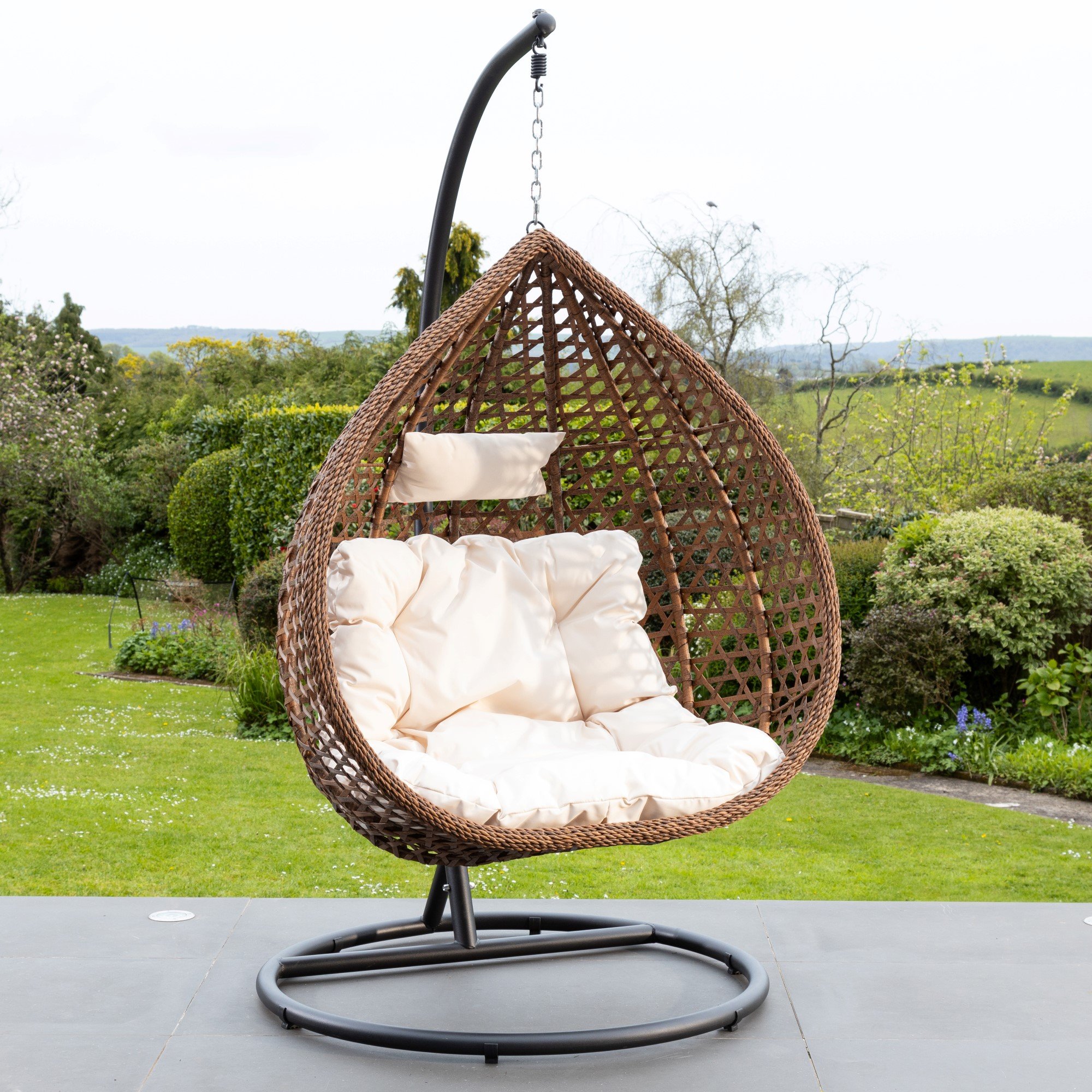 Artemis Home Henley Hanging Egg Pod Chair - Cream