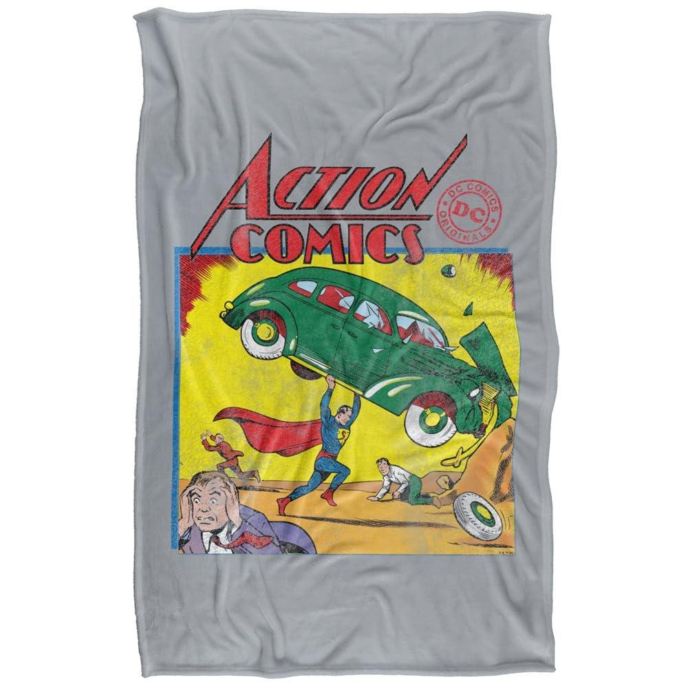 Superman Action Comics Soft Touch Blanket - 152cm x 127cm