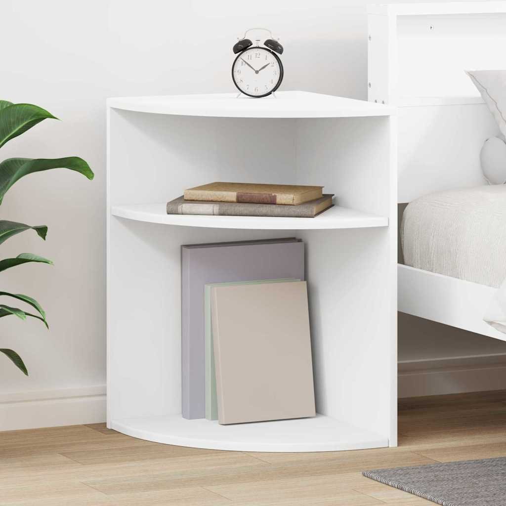 Walplus Engineered Wood End Table - White - 39.7 x 39.7 x 60 cm