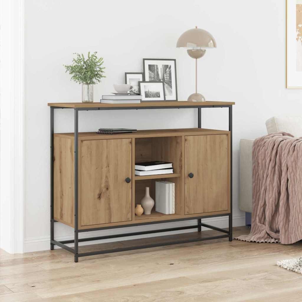 Walplus Engineered Wood Sideboard - Oak - 100 x 35 x 80 cm