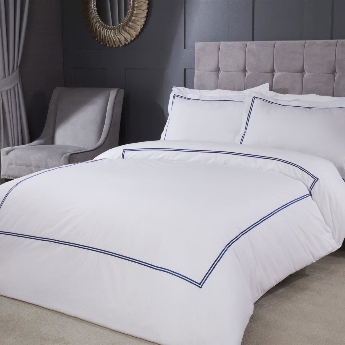 Emma Barclay Mayfair Navy Duvet Cover Set - Double