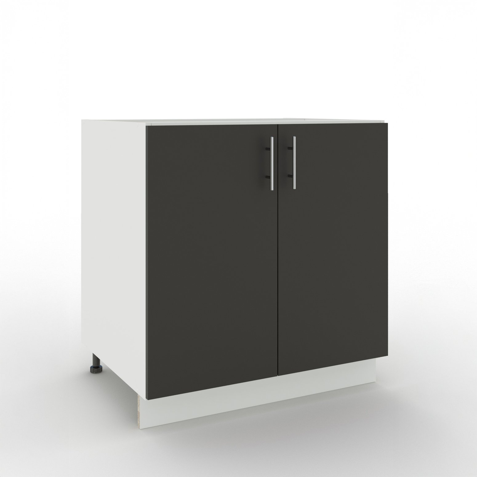 JD Greta 800mm Adjustable Leg Sink Cabinet with 2 Doors - Dark Grey Matt