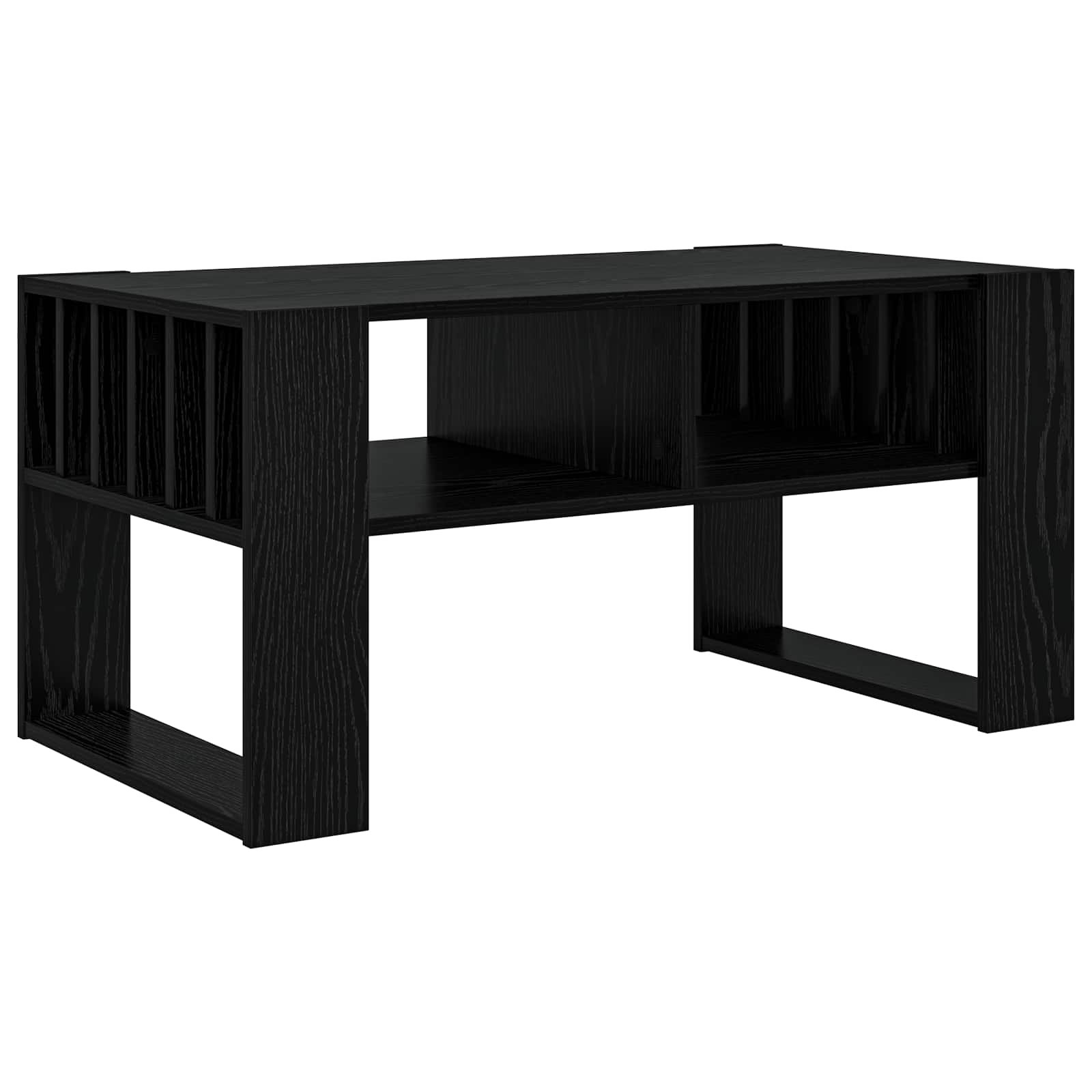 Walplus Engineered Wood Coffee Table - Black Oak - 92 x 49.5 x 45 cm