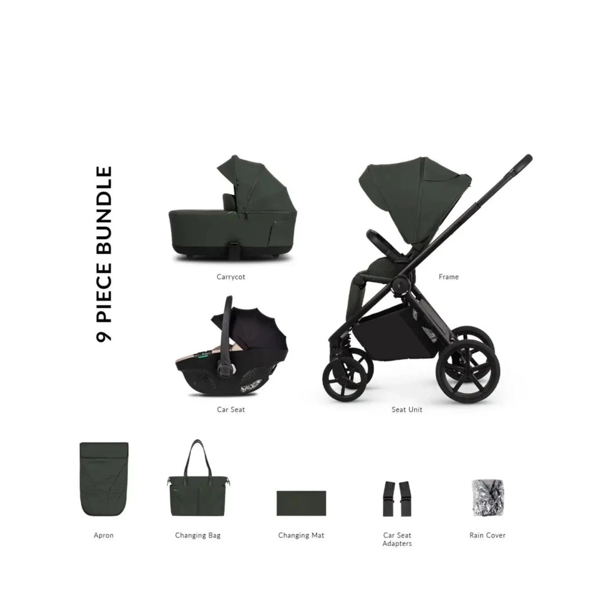 Venicci Claro 2 3-in-1 Travel System - Beige/Forest