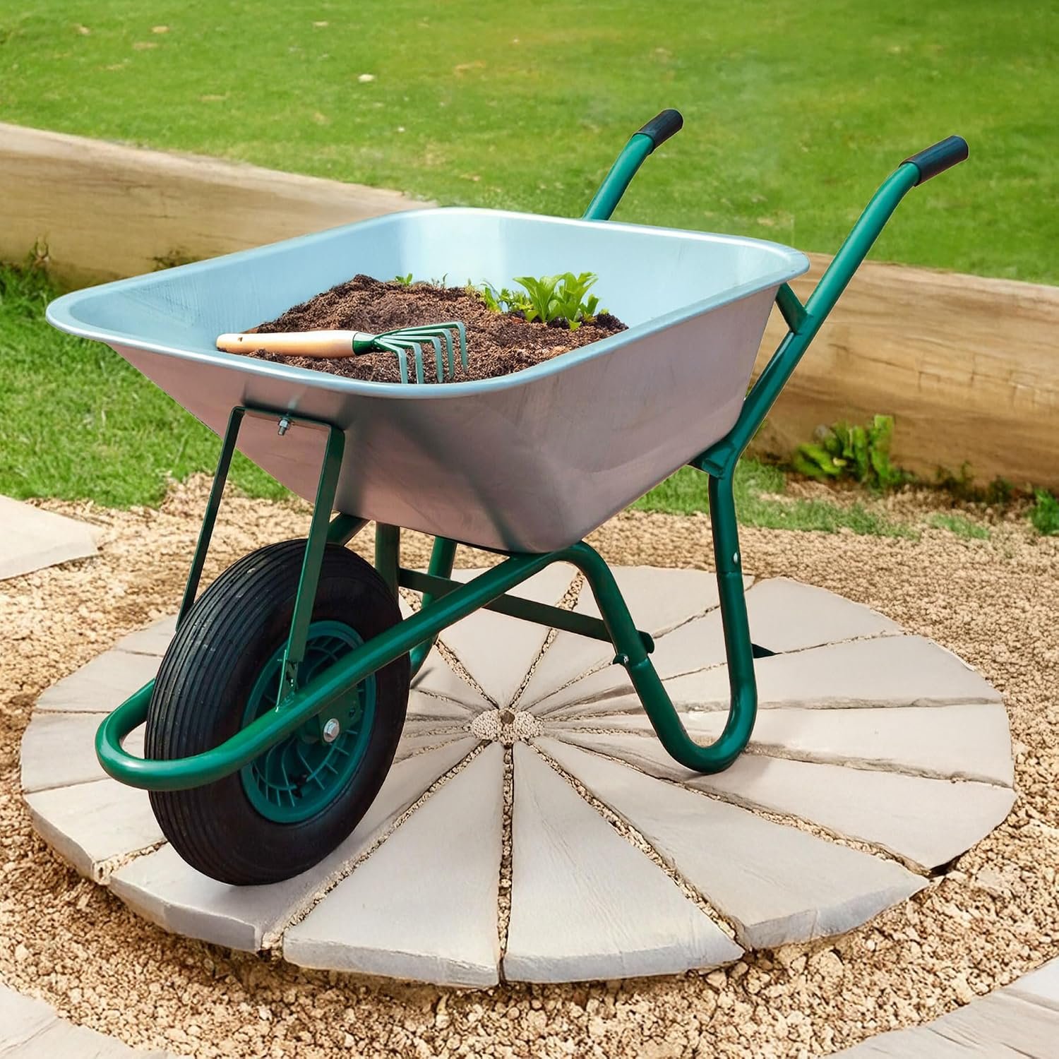 Neo 85L Large Galvanised Wheelbarrow