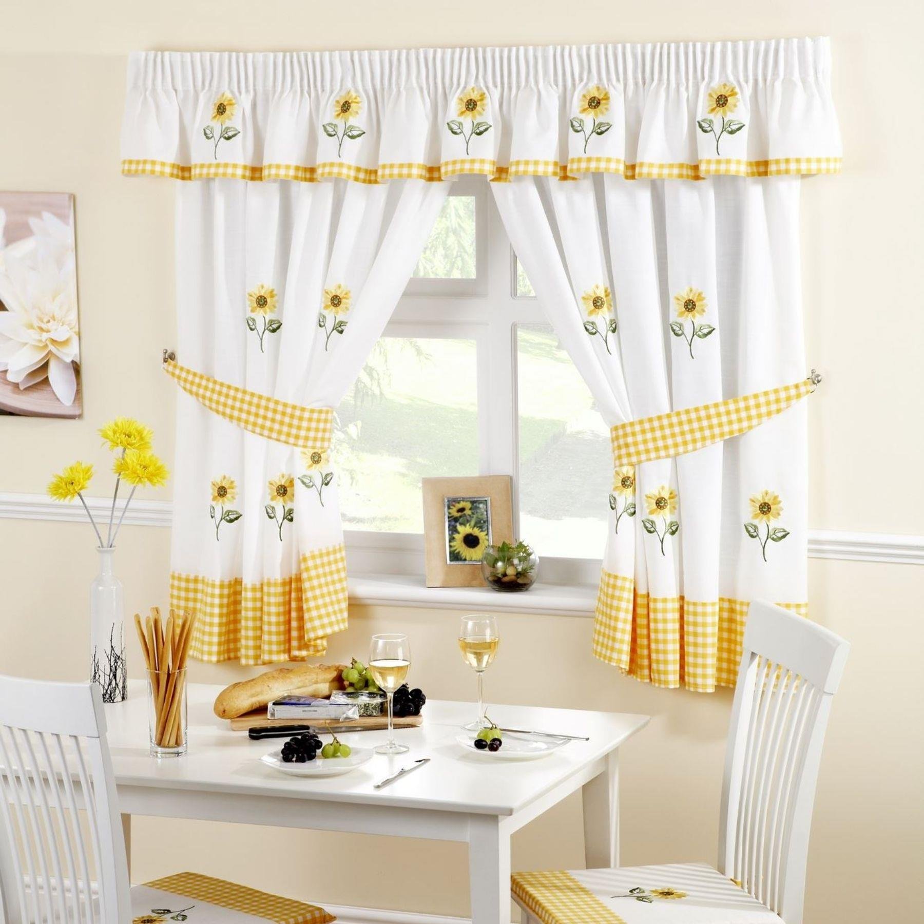 Alan Symonds Sunflower Pencil Pleat Curtains - Yellow - 117 x 137cm