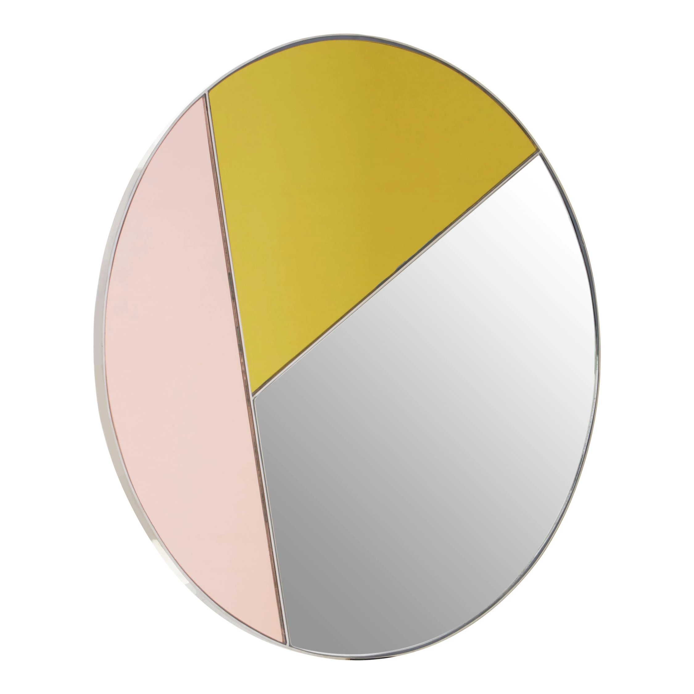 Orsina Arbus Round Coloured Wall Mirror – Assorted