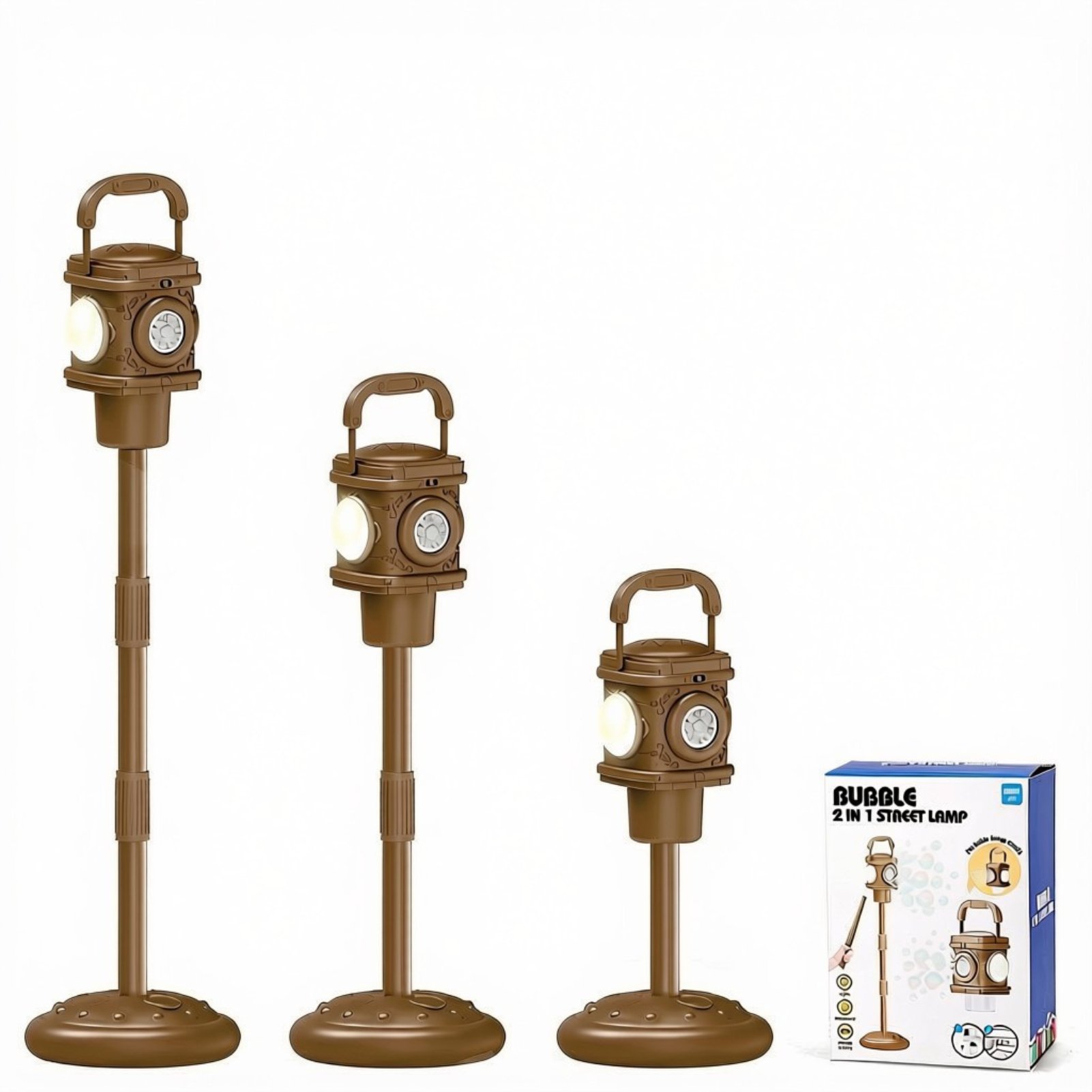 deAO Bubble Lamp With Lights Sounds Remote Control - Brown