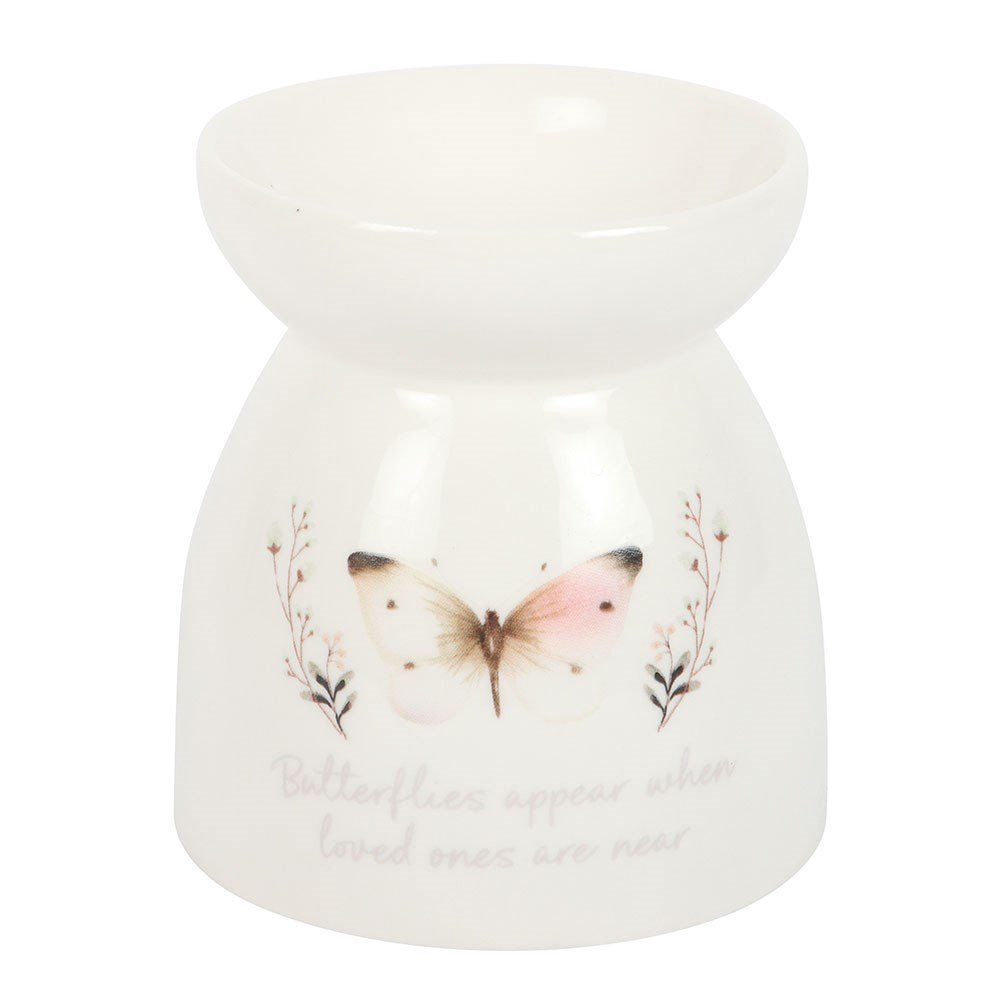 Something Different Butterflies Appear Oil Burner - White