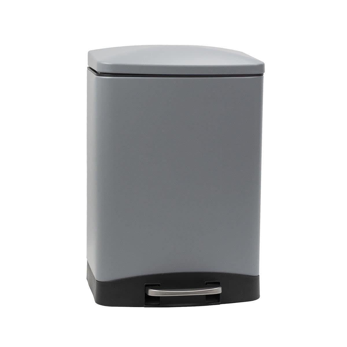Calitek 6 Litre Pedal Waste Bin with Removable Inner Bucket - Grey