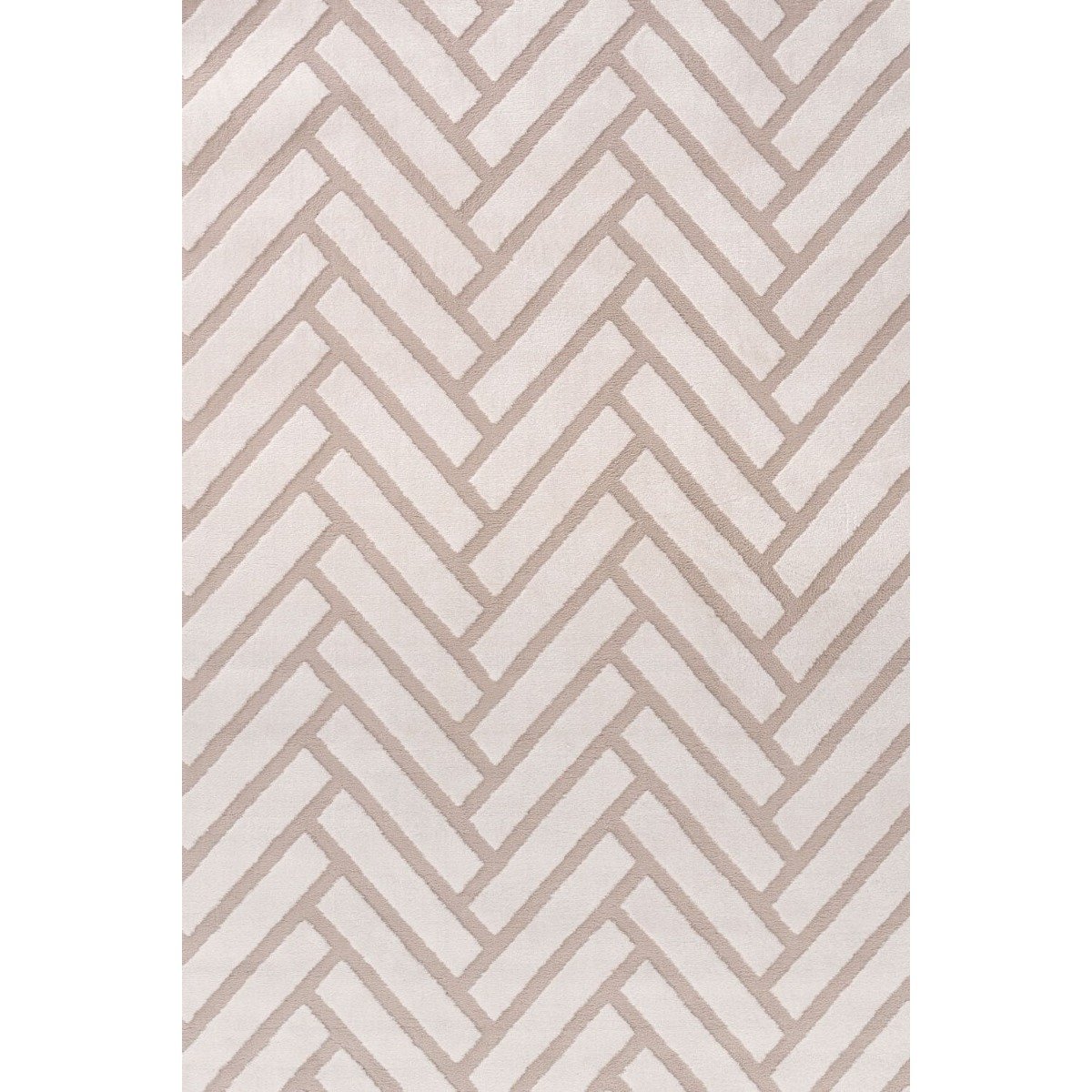 The Rugs Beige Loft Herringbone Rug - 80 x 150cm