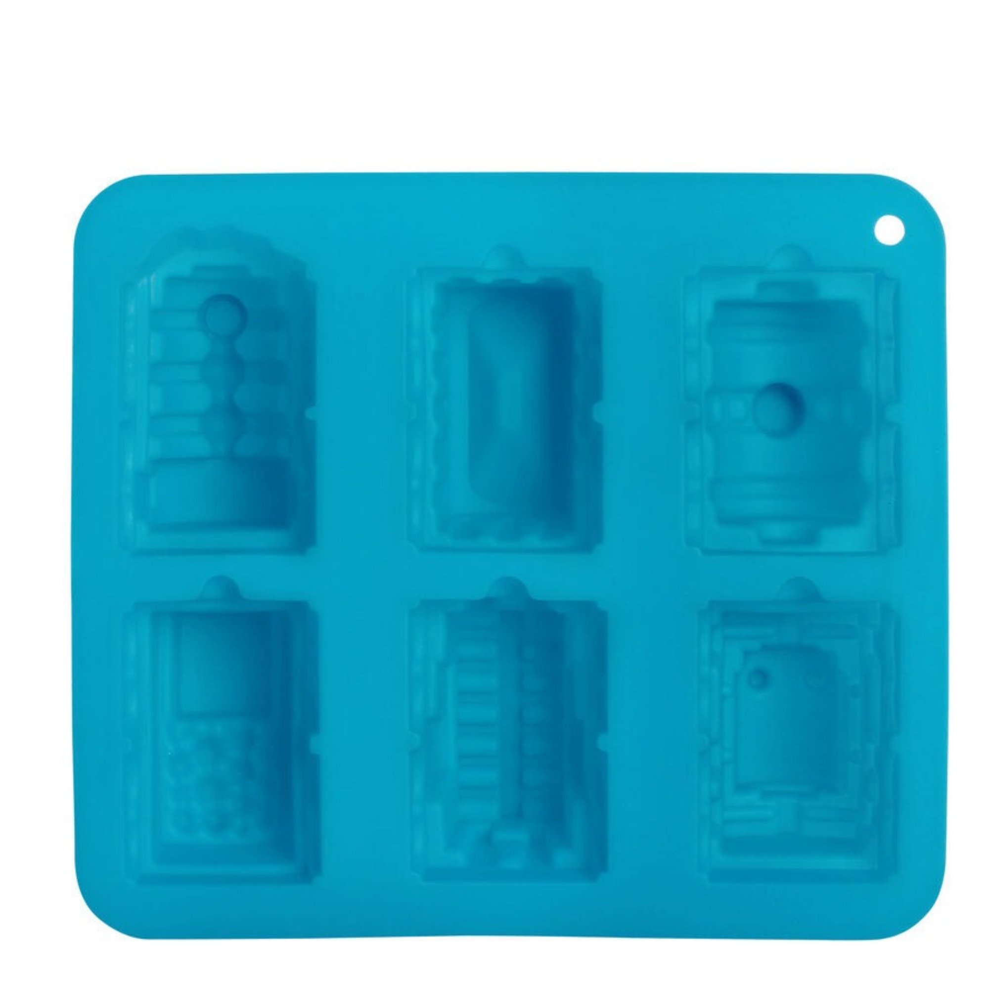 Orsina Hallie 6 Train Design Silicone Cake Mould - Turquoise