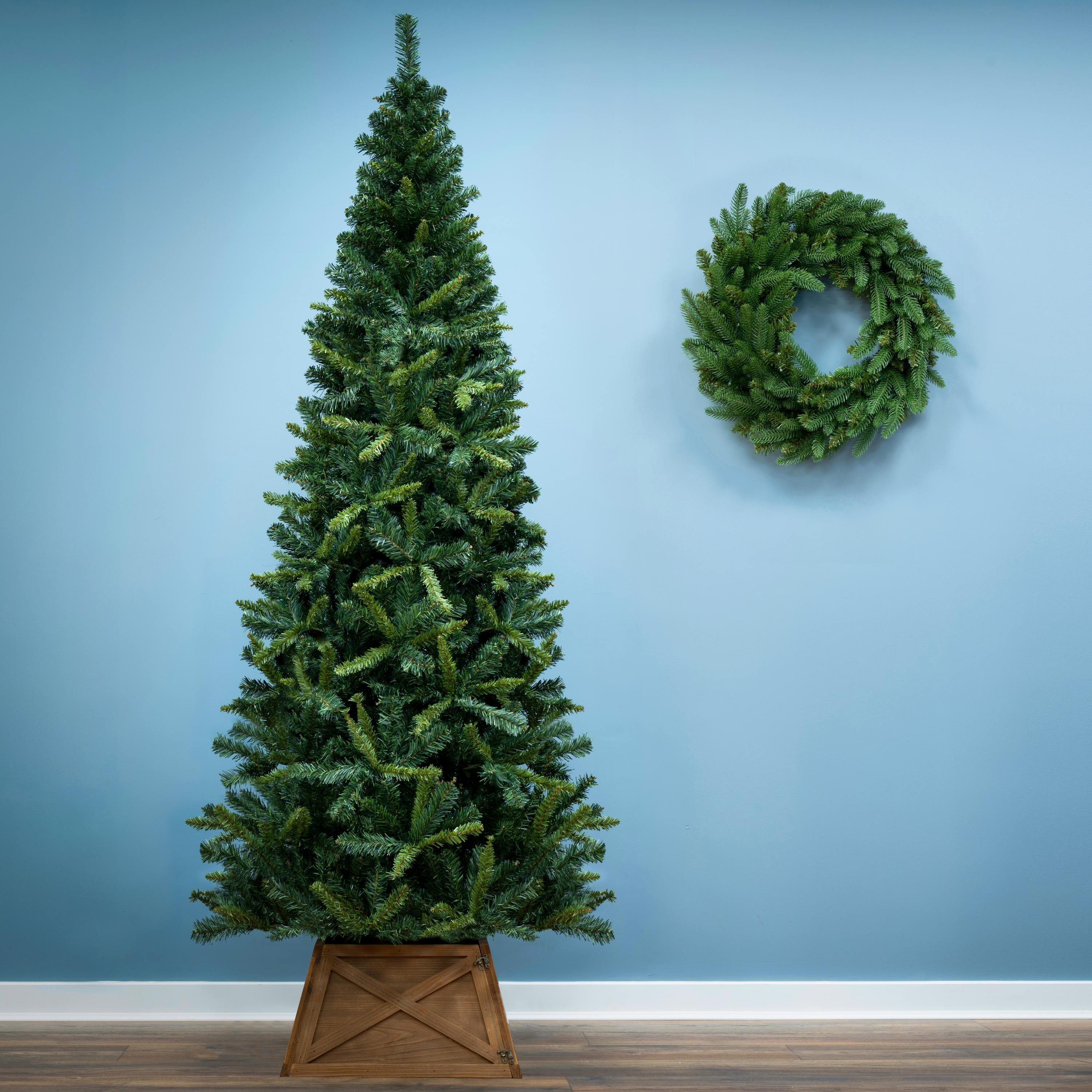 Christmas Tree World 8ft Slim Mixed Pine Christmas Tree