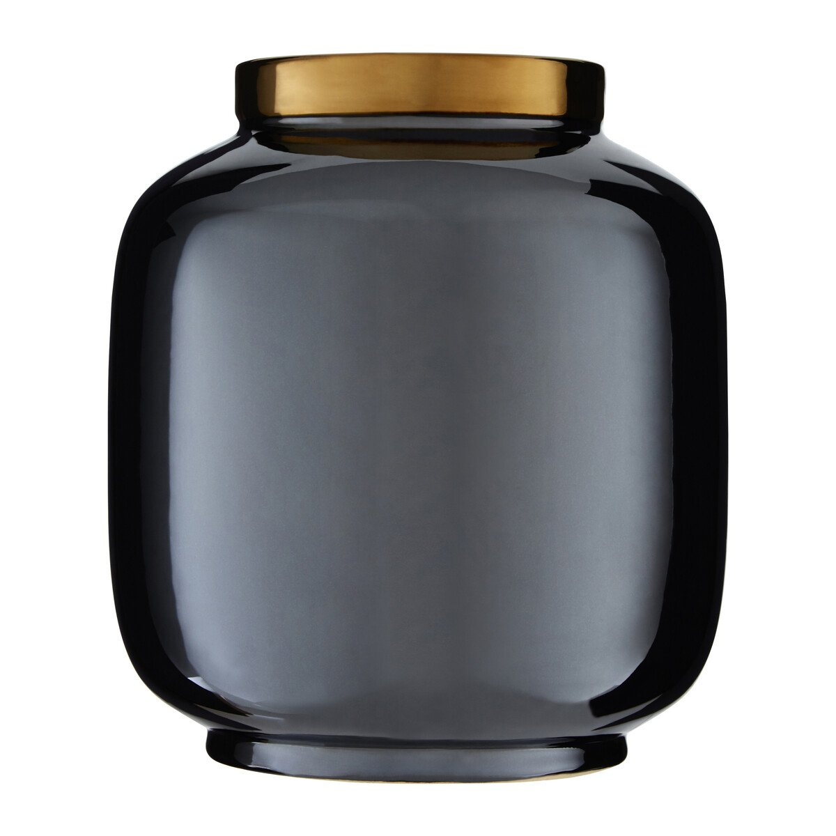 Orsina Stellar Metallic Vase - Black