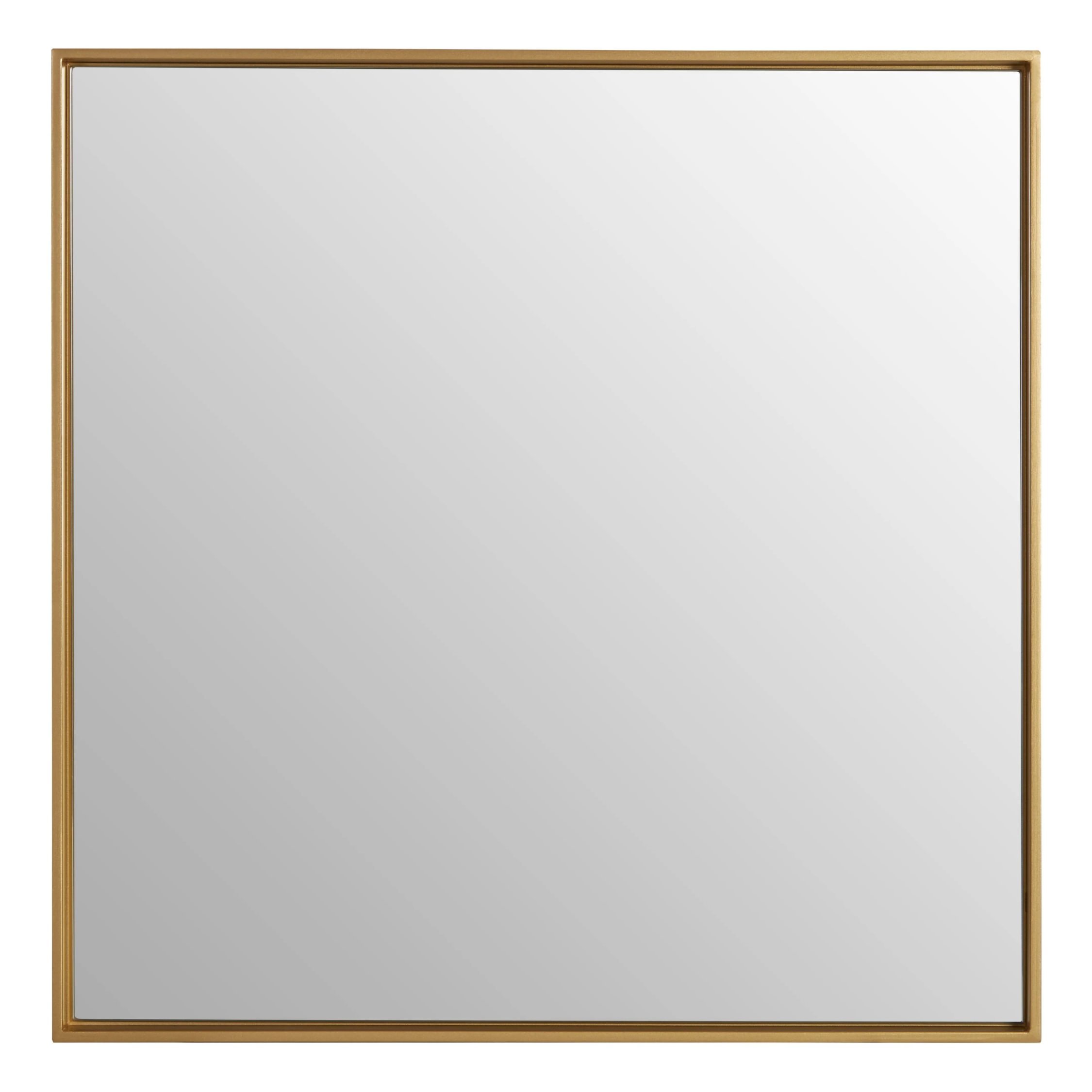 Orsina Ando Large Square Finish Wall Mirror – Gold