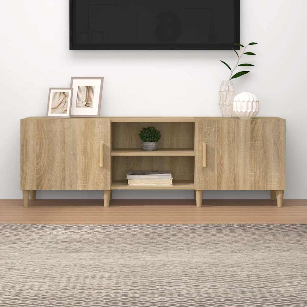 Walplus Solid Wood TV Cabinet - Light Oak - 150 x 30 x 50 cm