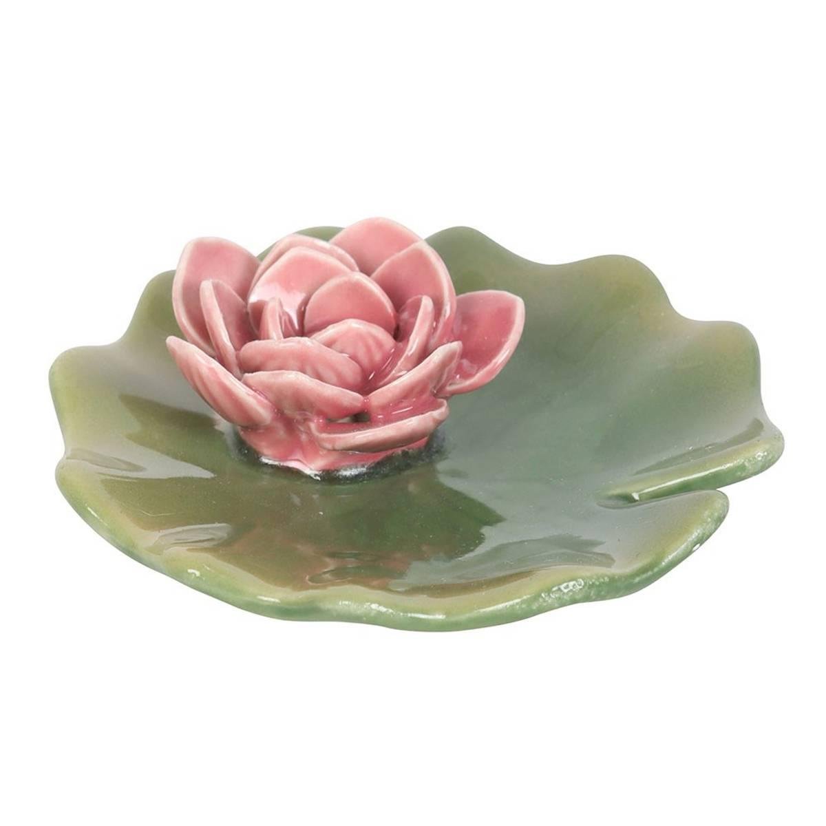 Something Different Lily pad Trinket Dish - Pink & Green