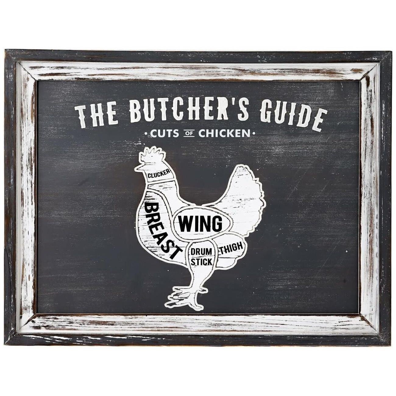 Hill Interiors Butchers Cuts Wall Plaque - Black