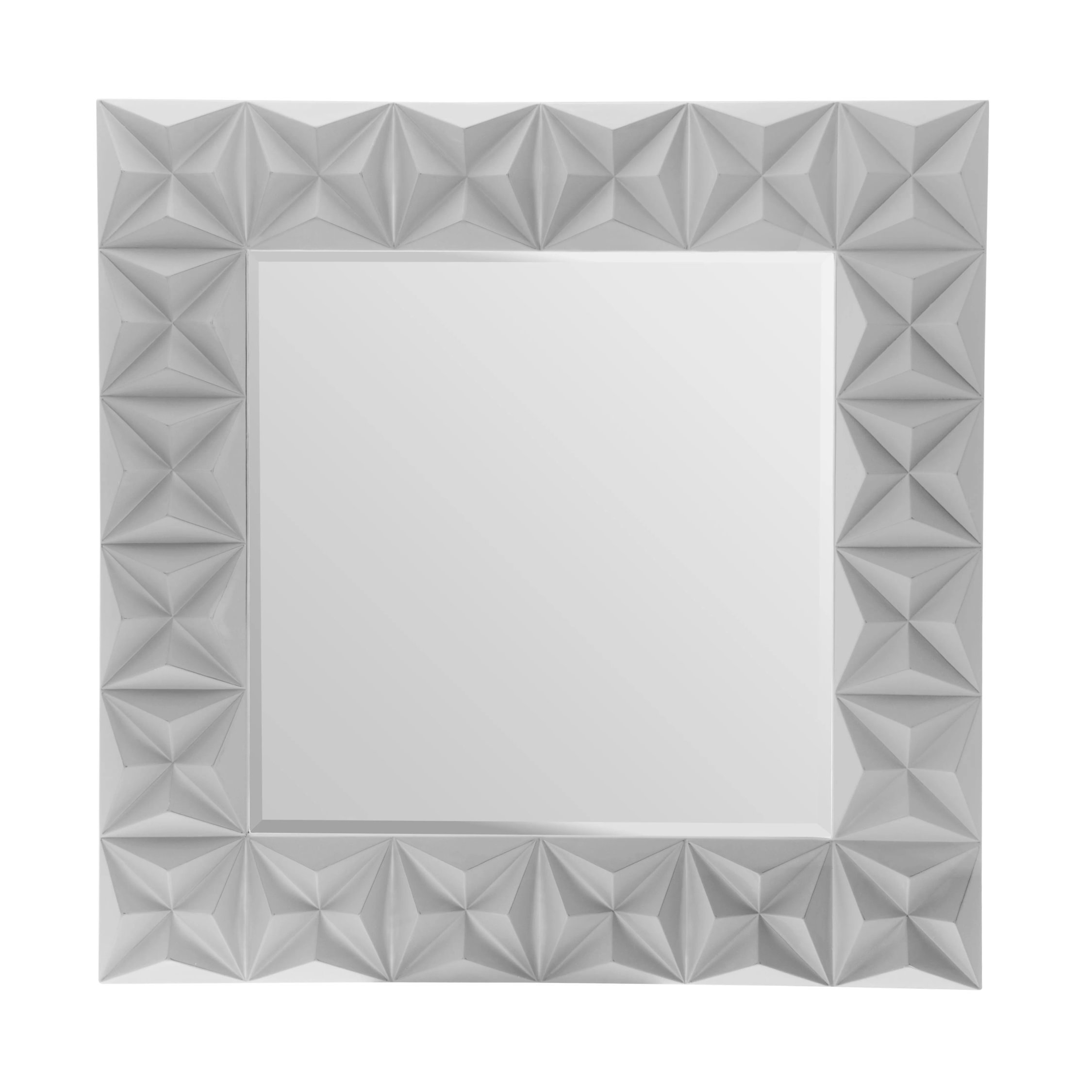 Orsina Stockholm 3D Effect Wall Mirror with High Gloss – Grey