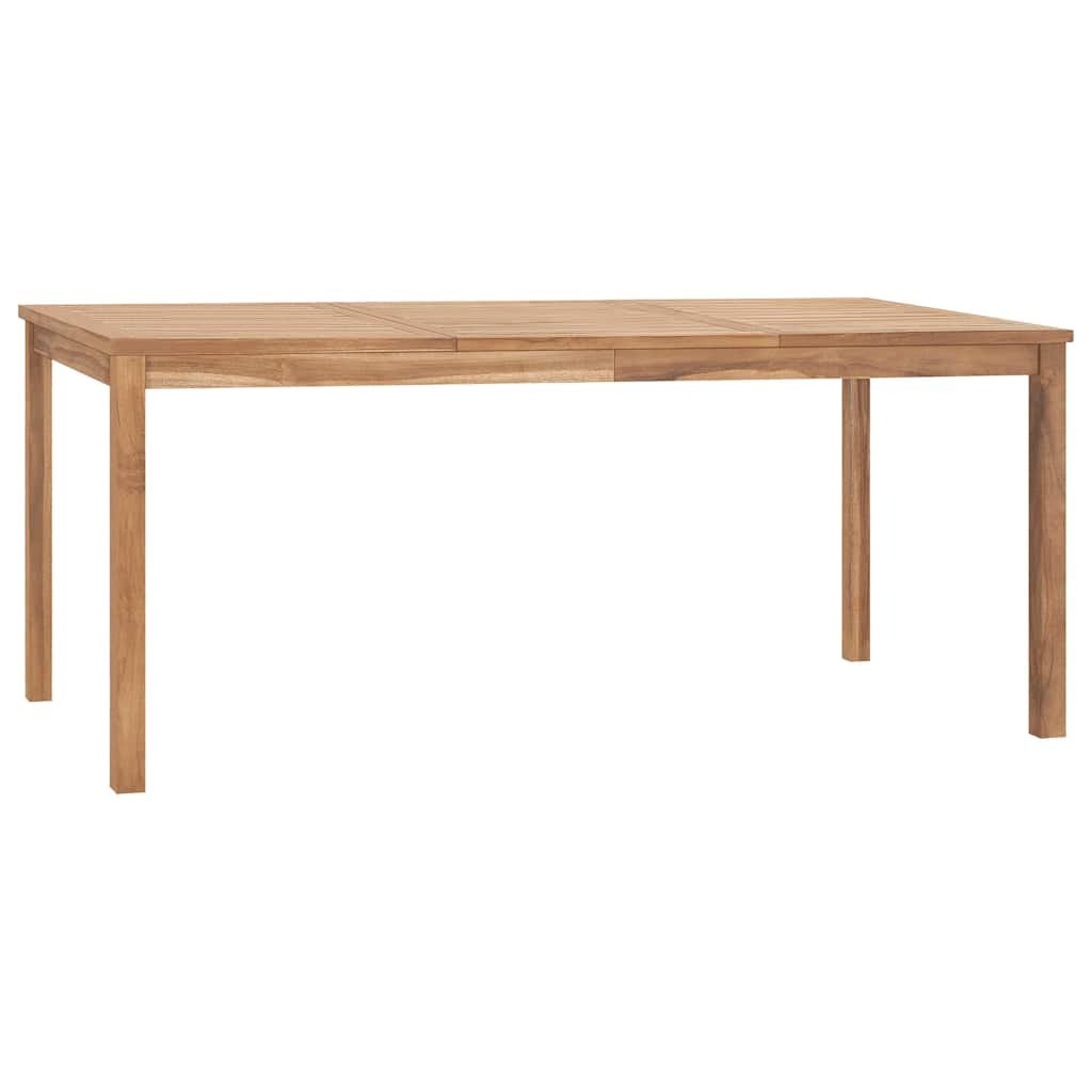 Walplus Solid Teak Wood Garden Dining Table - Brown - 180 x 90 x 77 cm