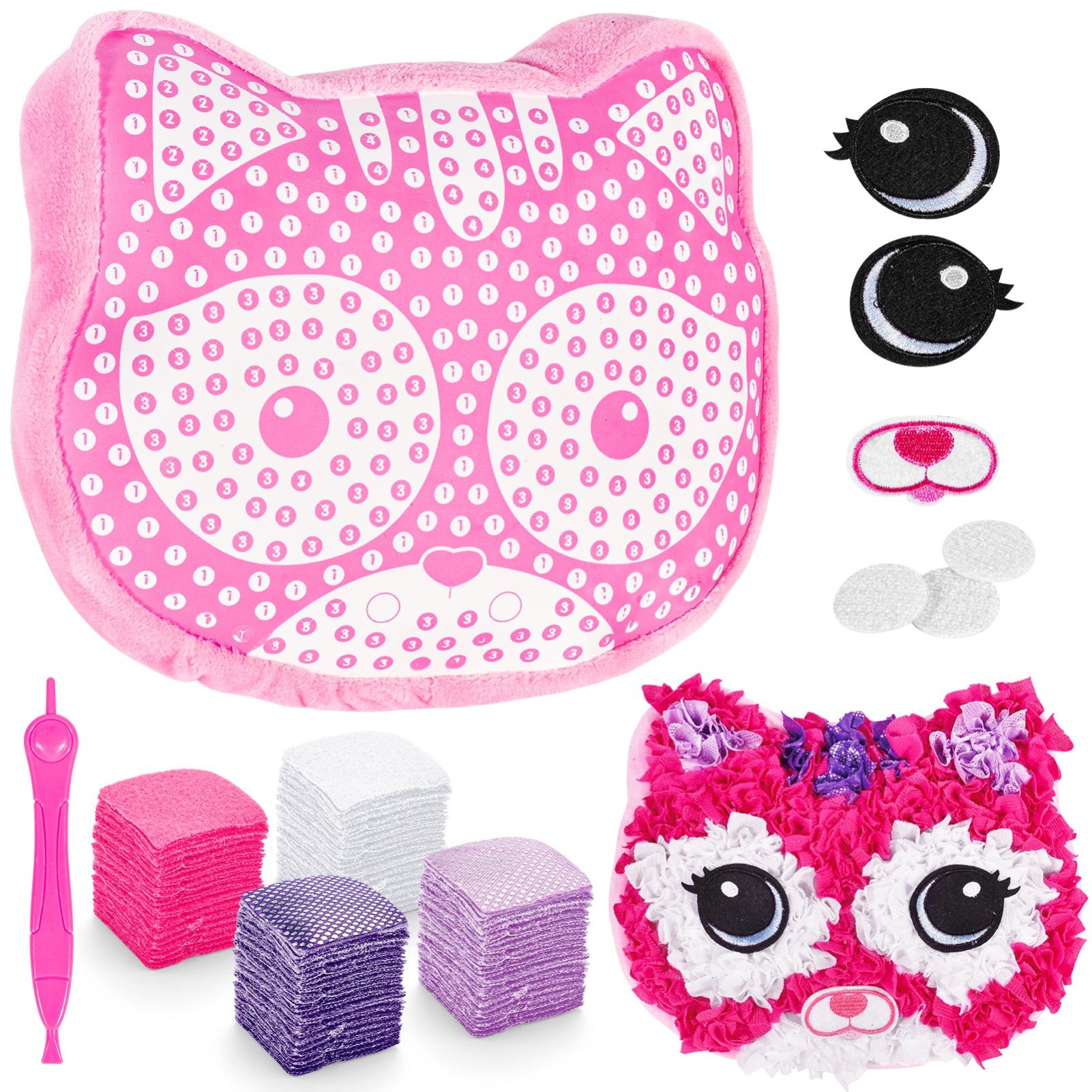 deAO DIY Pillow Craft Kit for Girls - Pink