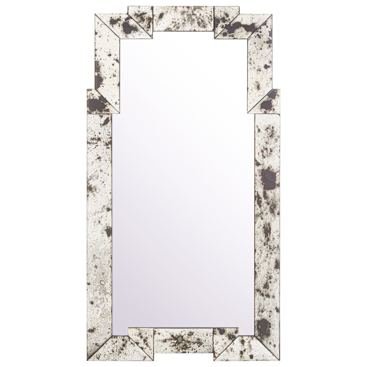 Orsina Riza Frame Antique Effect Full Length Wall Mirror – Black
