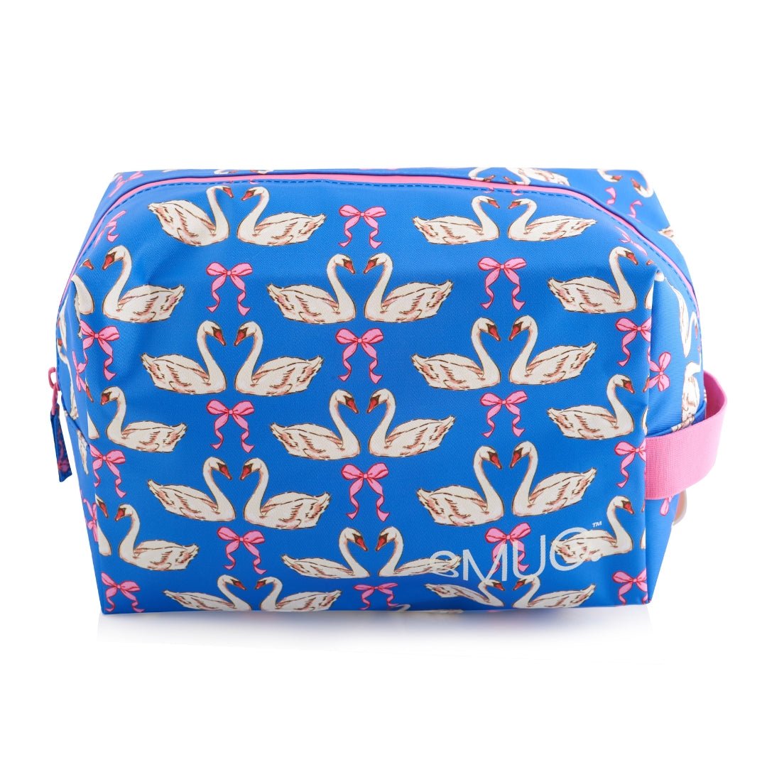 SMUG Wash Bag - Swans & Bows Print