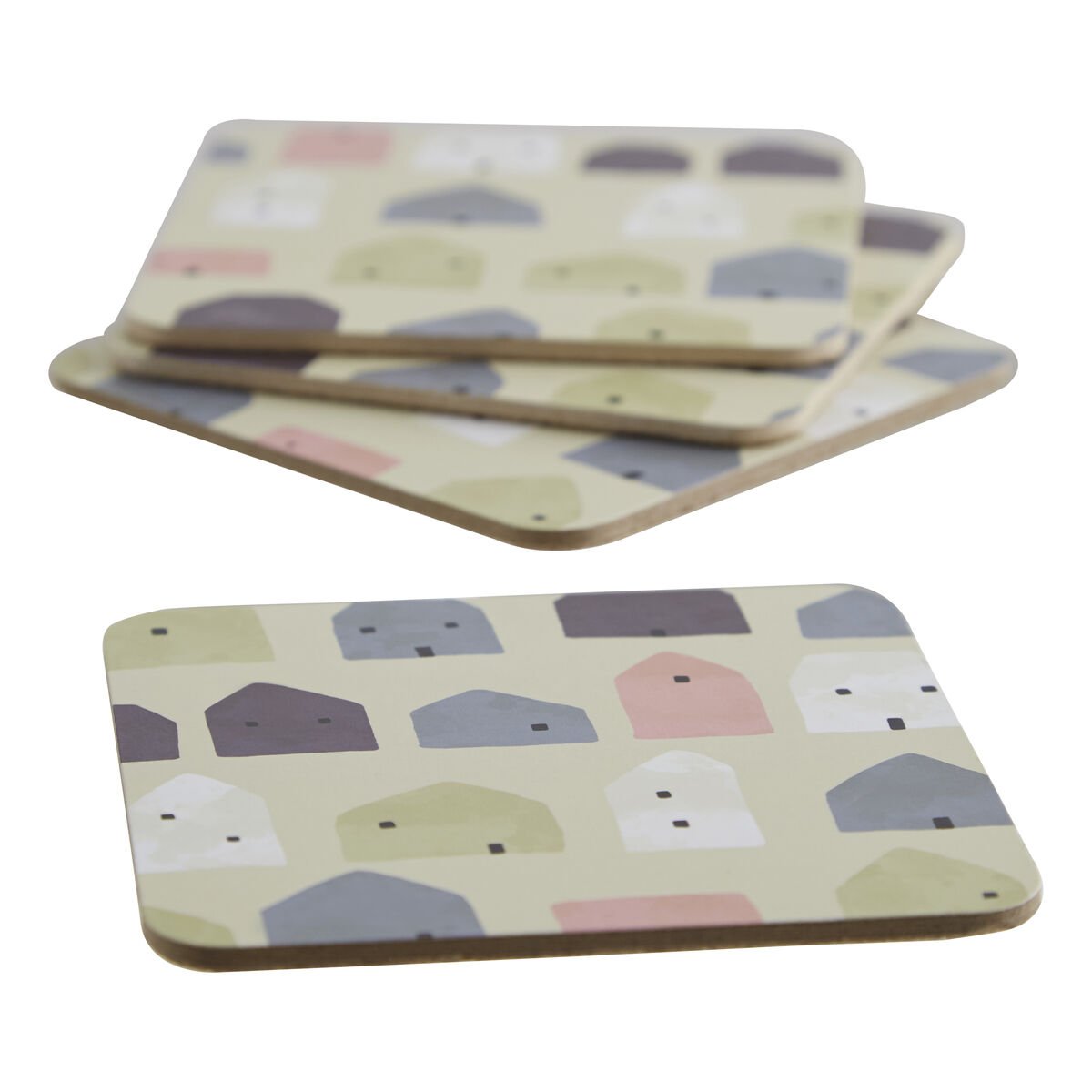 Orsina Set Of 4 Calcot Square Coasters - Assorted