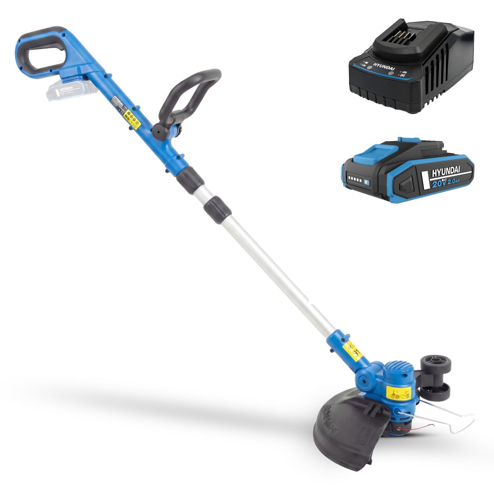 Hyundai 20V Cordless Grass Trimmer with 2Ah Battery - 30cm