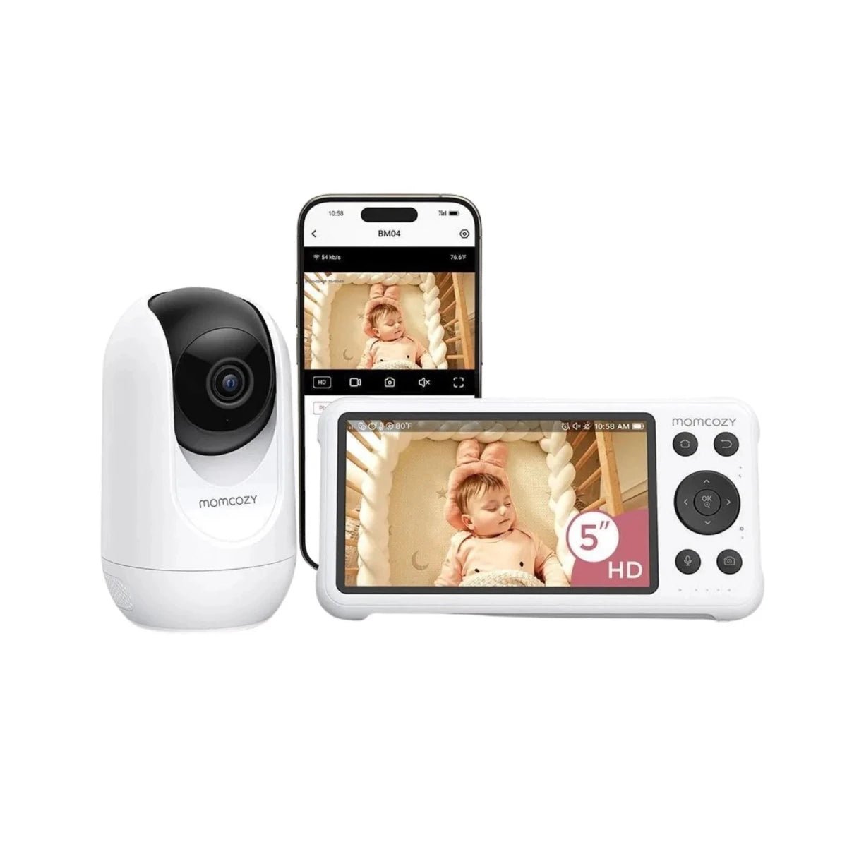 Momcozy 5-inch Dual-mode Smart Video Baby Monitor