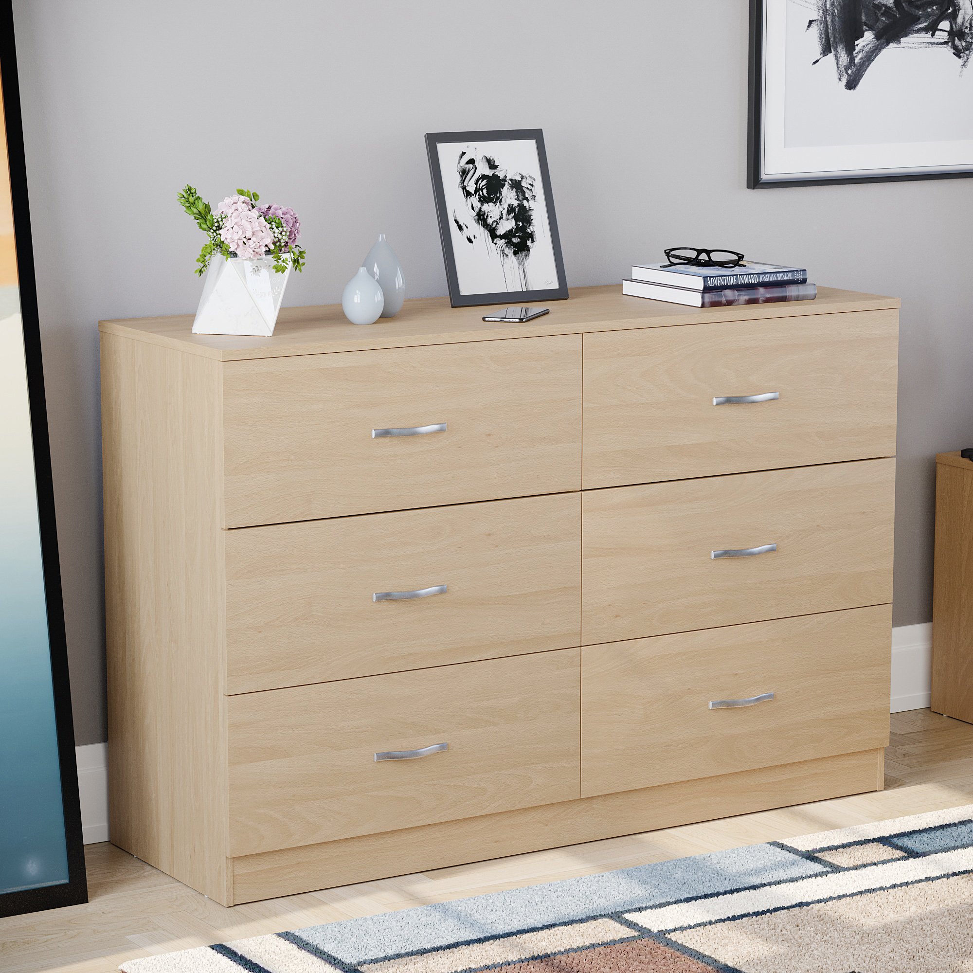 Vida Designs Riano 6 Drawer Chest - Pine