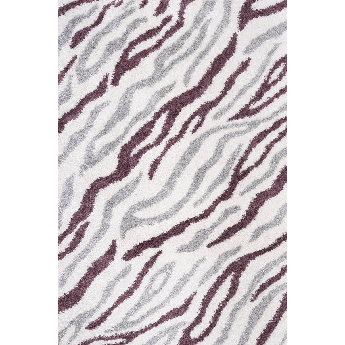 The Rugs Purple Moodi Abstract Shaggy Rug - 80 x 150cm