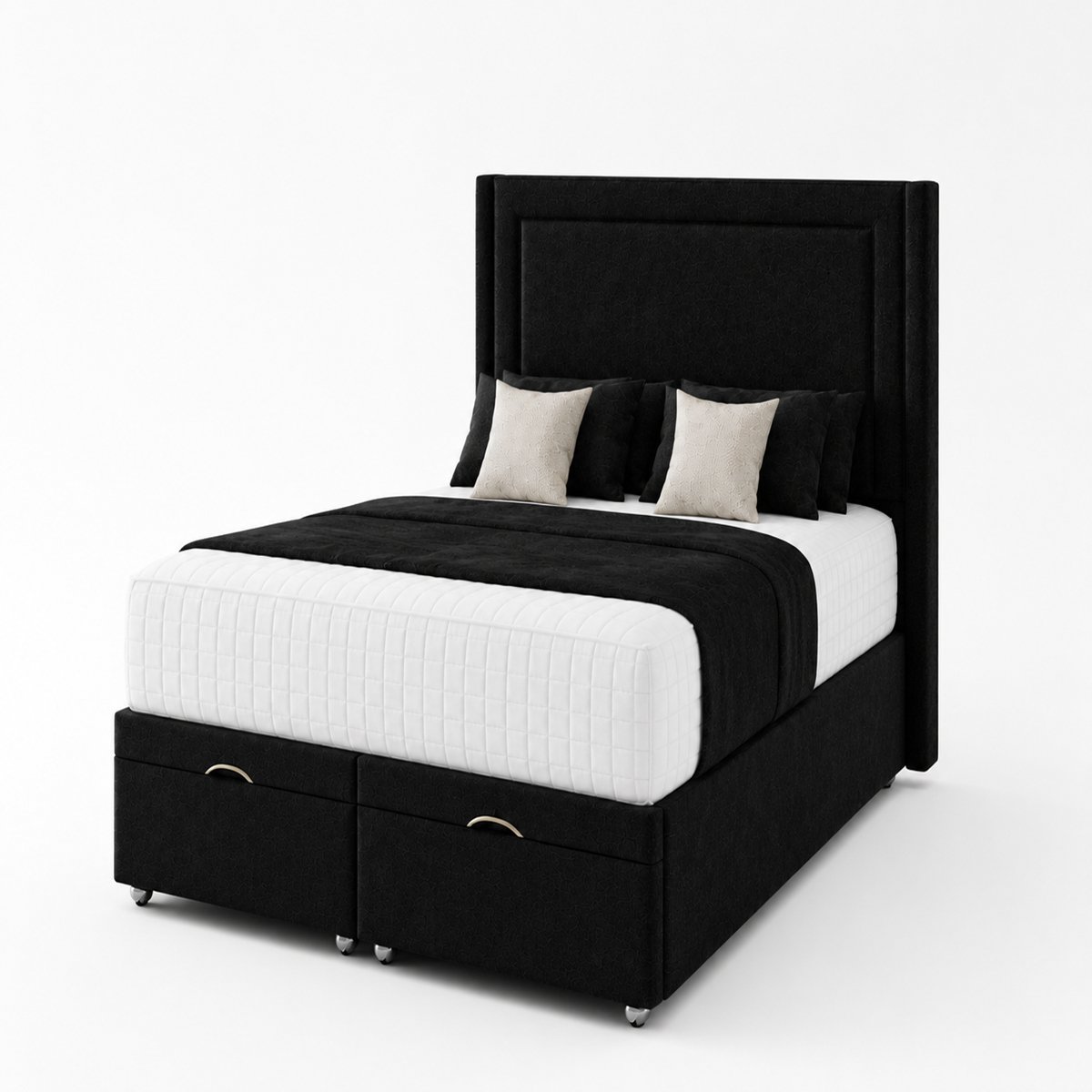 Comfy Deluxe Rio 3ft Single End Lift Ottoman Bed Set - Black