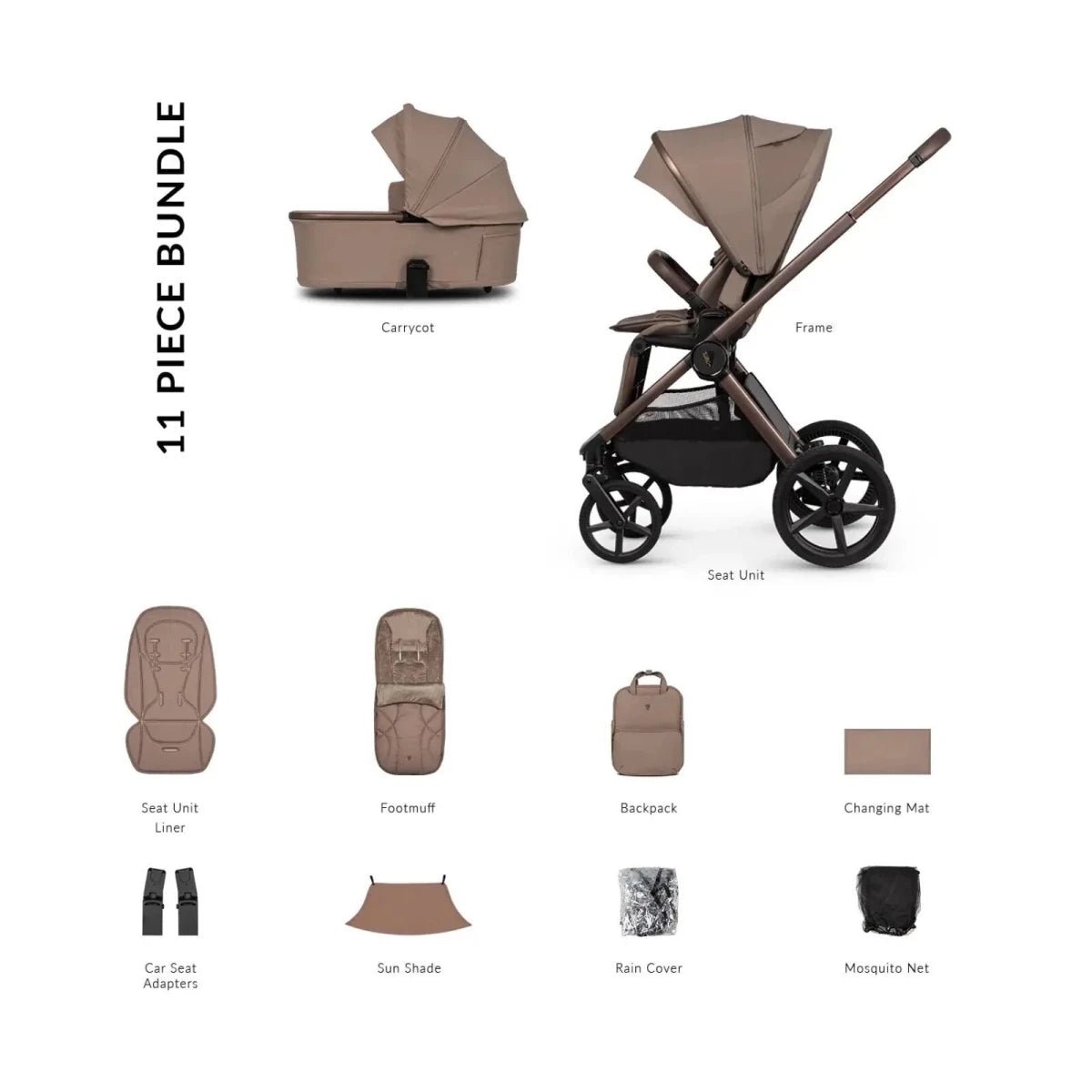 Venicci Upline 3 2-in-1 Travel System - Sand