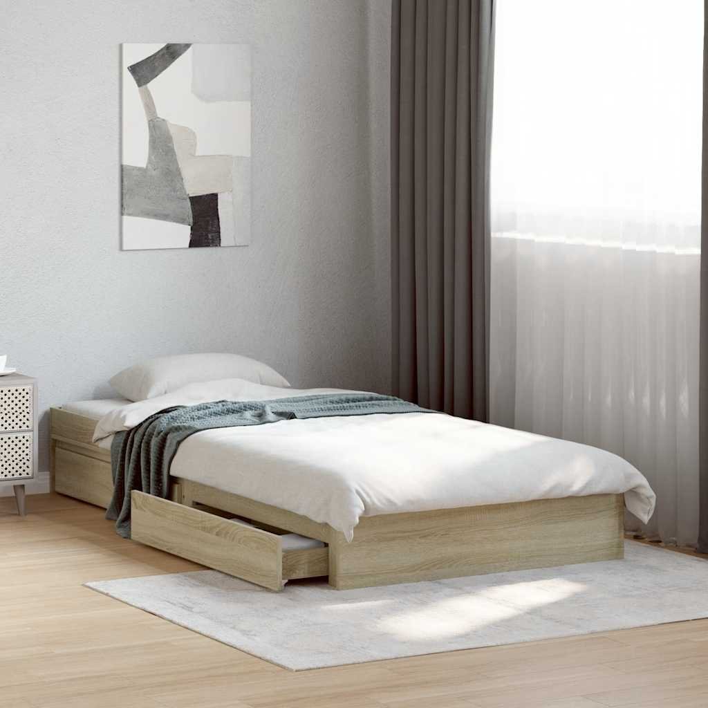 Walplus Solid Pine Small Single Bedframe - Natural