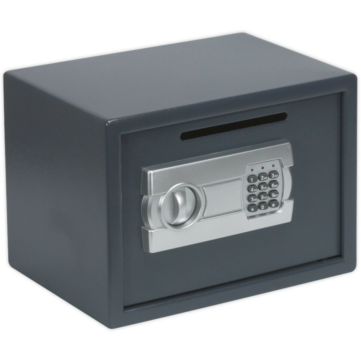 Loops Direct Steel Security Safe - Floor or Shelf Mounted - Black