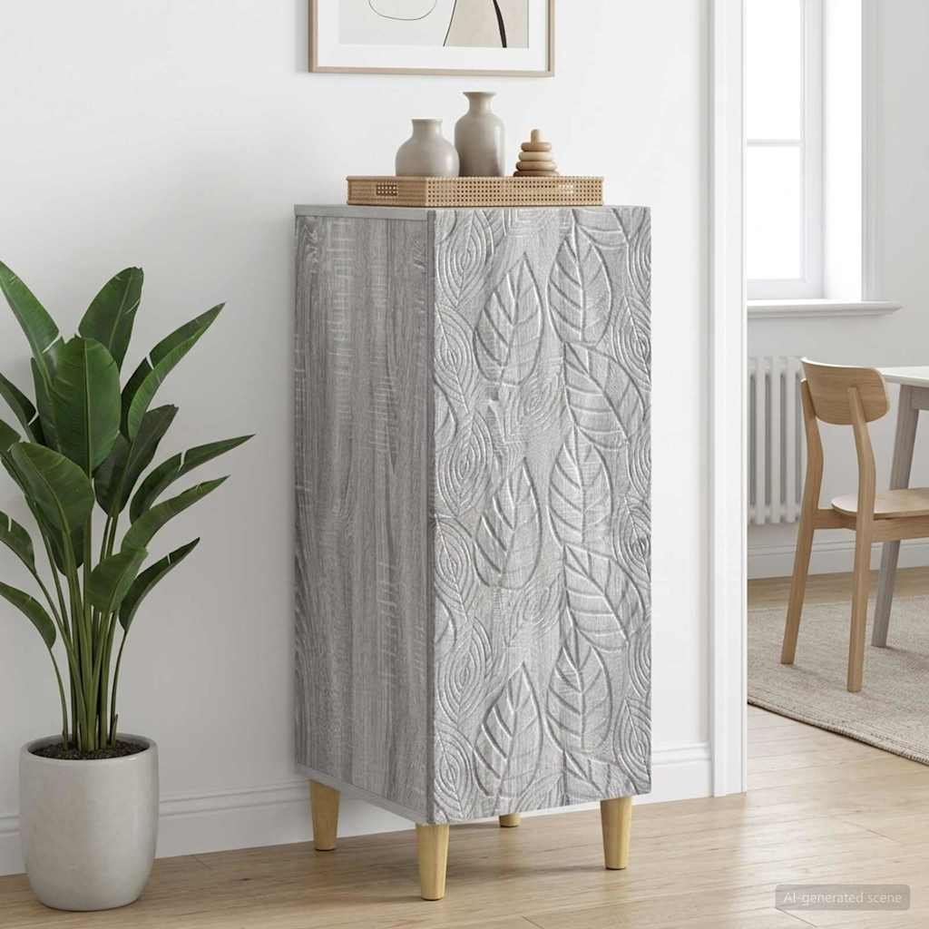 Walplus 1 Door Rectangular Sideboard - Grey Sonoma - 33 x 34.5 x 90 cm