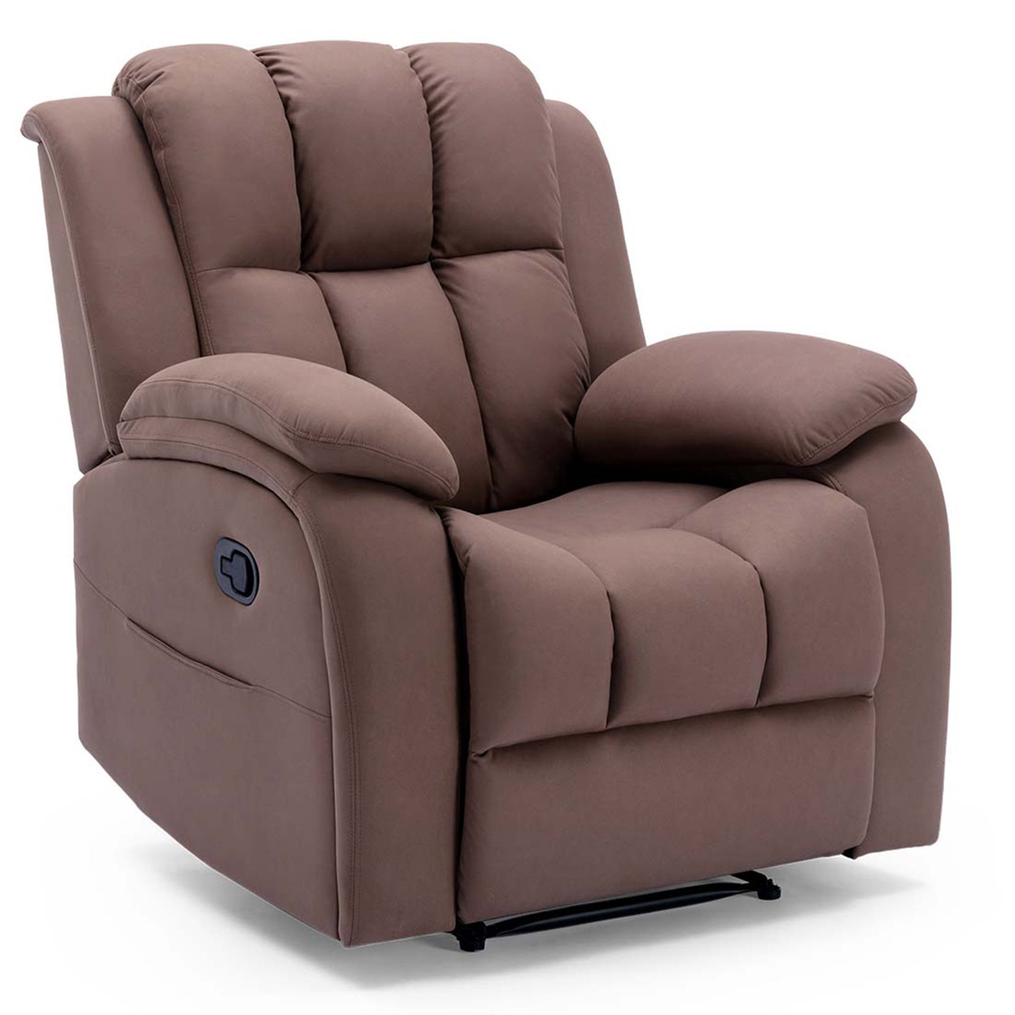 Furniture Online Brookline Tech Fabric ManualRecliner Chair - Mocha