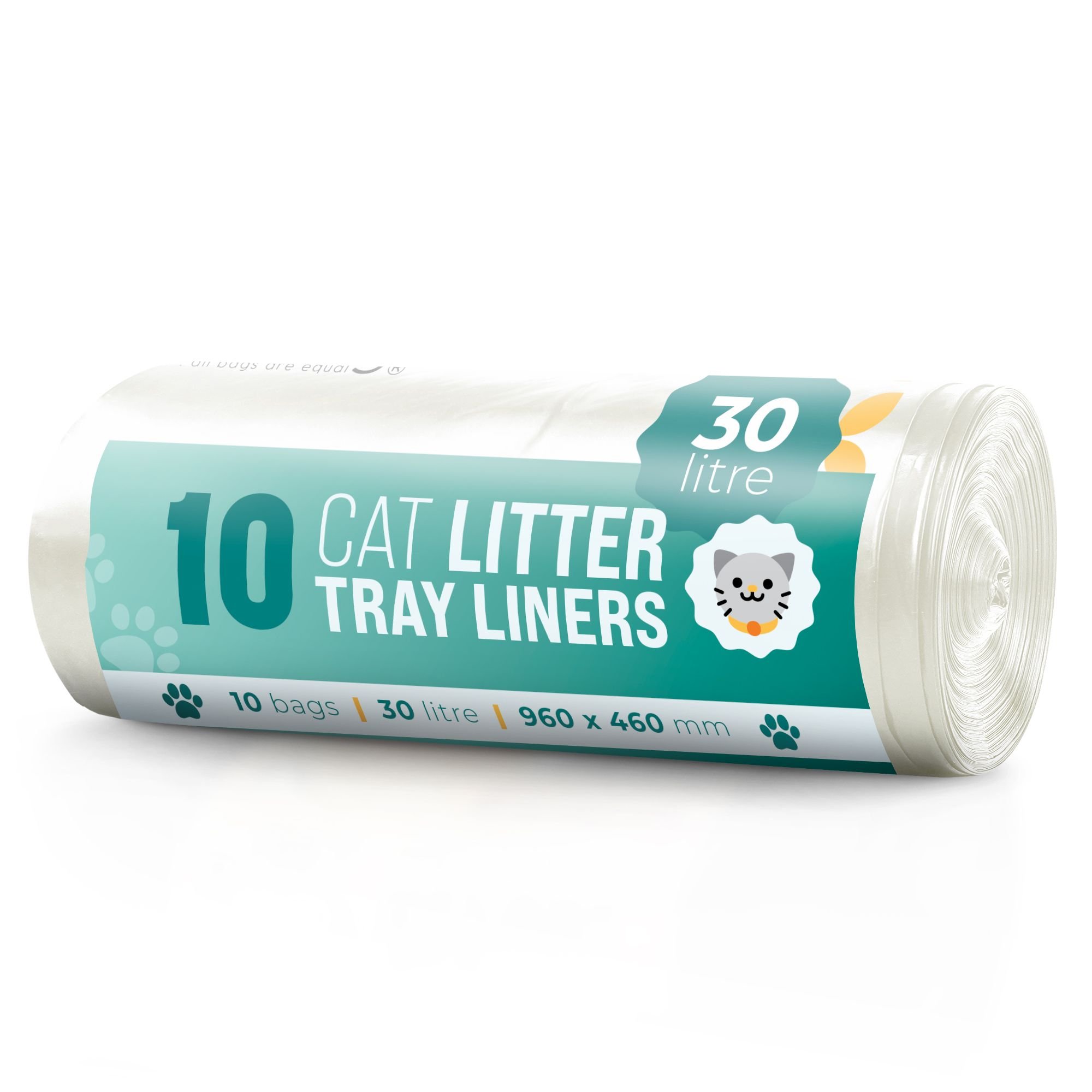 EcoBag Clear 30L Cat Litter Tray Liners - Pack of 10