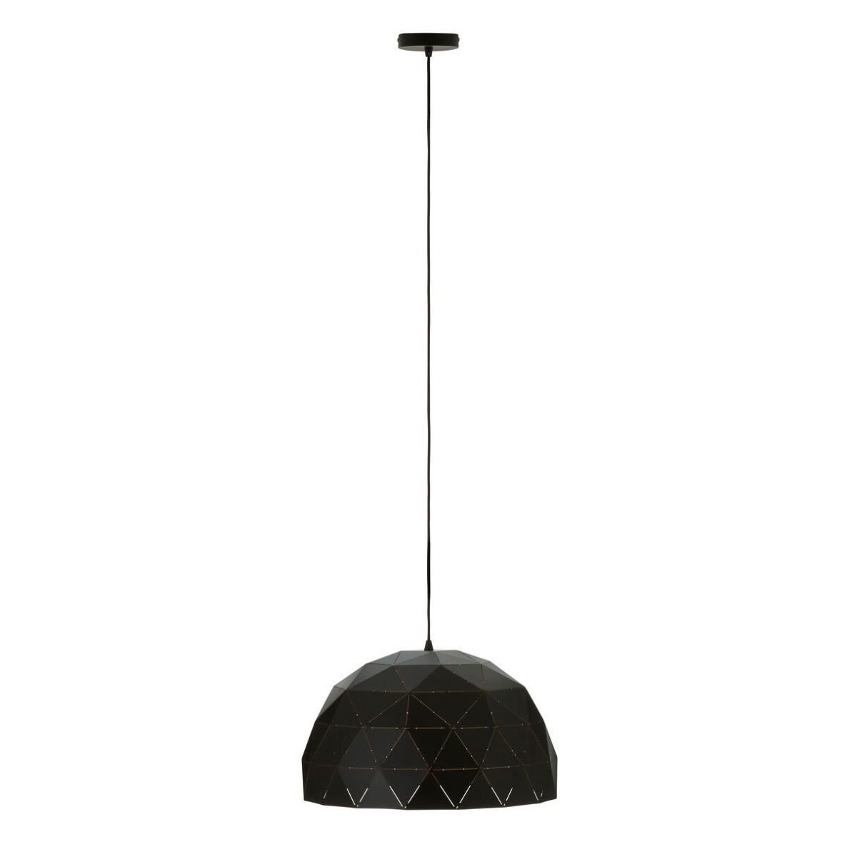 Orsina Mateo Medium Dome Pendant Light - Black and Copper