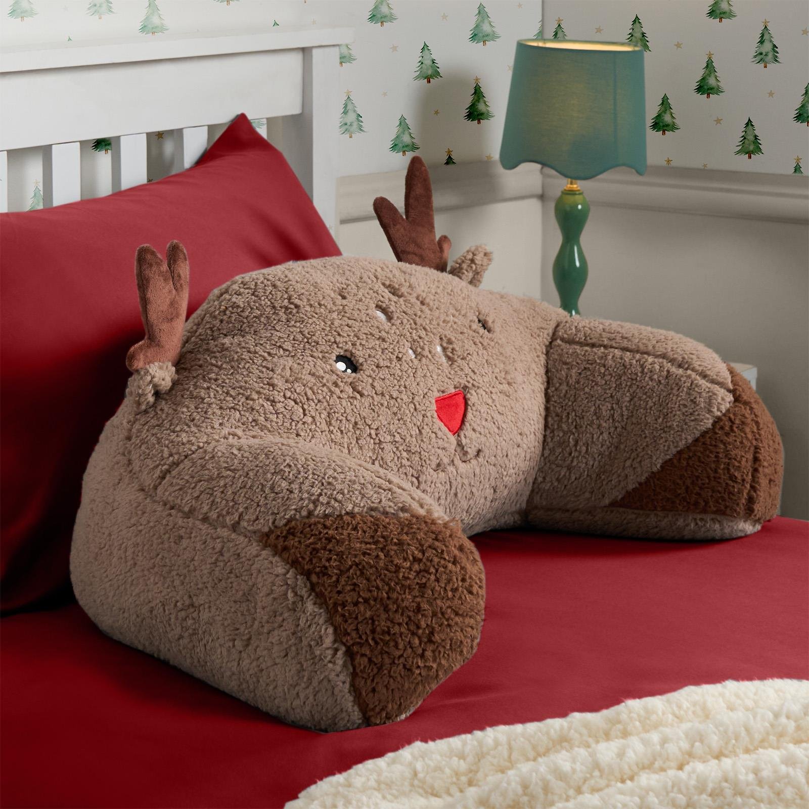 OHS Riendeer Character Cuddle Cushion - Brown